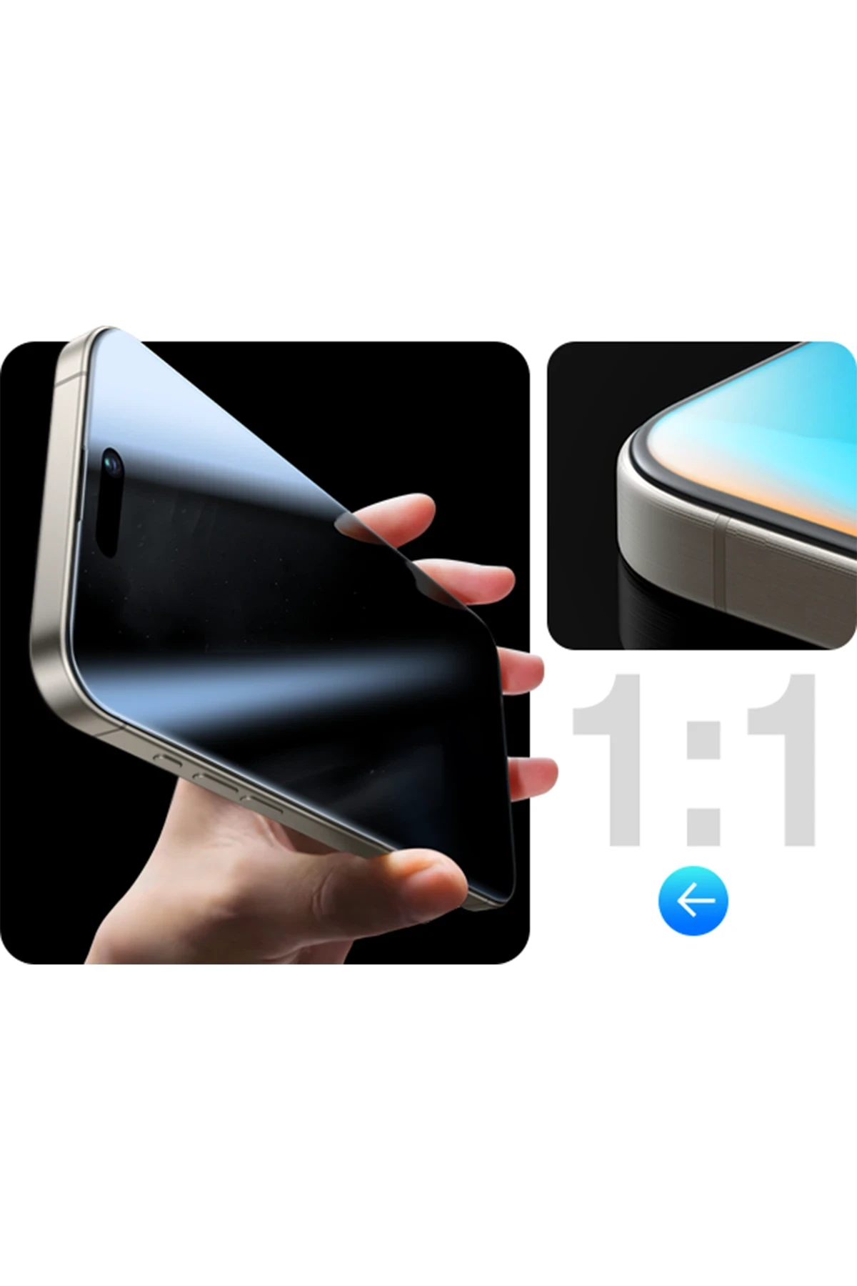 Torras Apple iPhone 16 Install Master AutoKit Privacy Cam Ekran Koruyucu