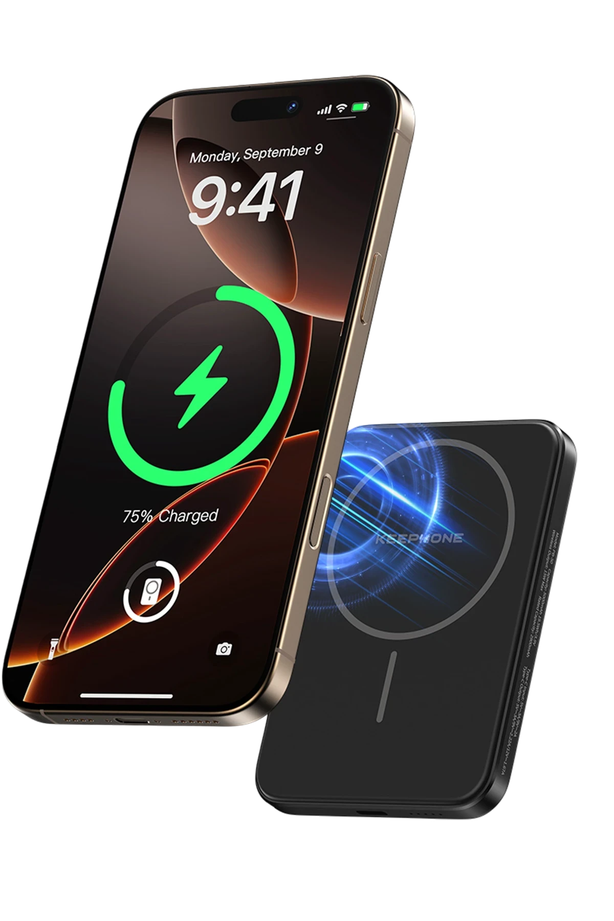 Keephone PB50 Brendy Kevlar 5.000 mAh 20W Type-C ve 15W Kablosuz Şarj Destekli Magsafe Powerbank