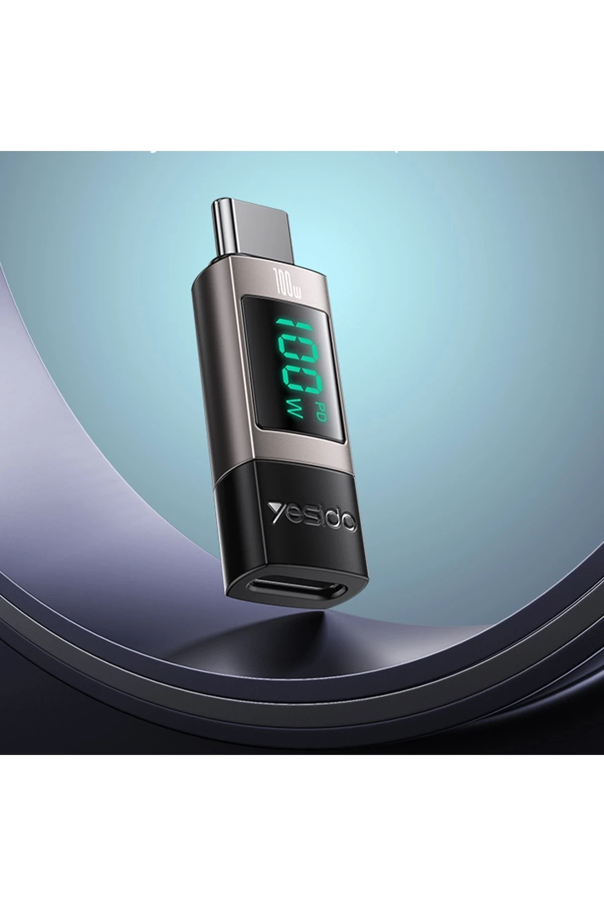 Yesido GS24 Type-C to Type-C 100W Dijital Ekranlı Dönüştürücü