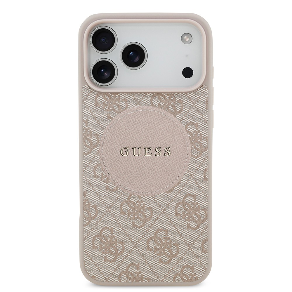 Apple iPhone 17 Pro Max Kılıf Guess Orjinal Lisanslı M-safe Şarj Özellikli Yazı Logolu Circle Classic Kapak