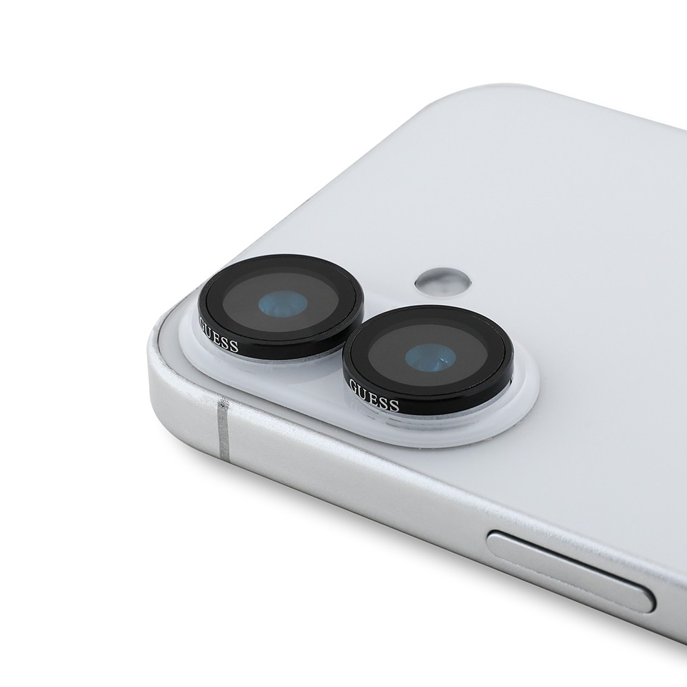 Apple iPhone 16 Guess Orjinal Lisanslı Metal Kamera Lens Koruyucu