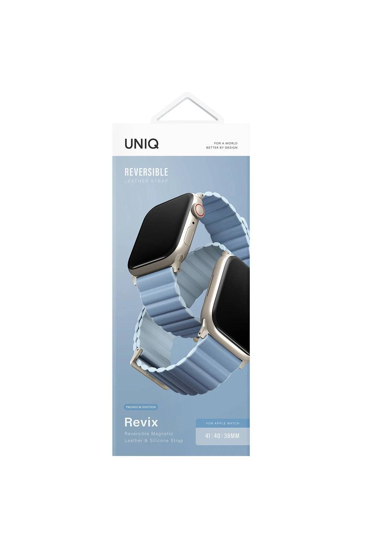 Uniq Watch 41mm Revix Premium Reversible Manyetik Kordon - Mavi-Açık