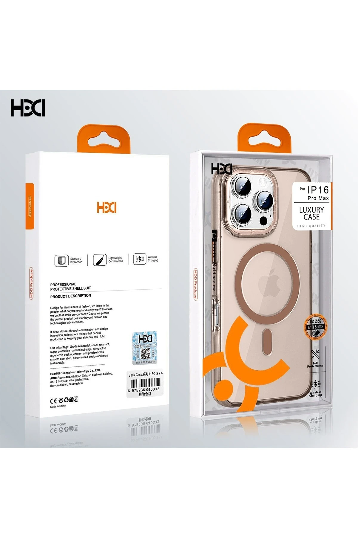 HDD iPhone 16 HBC-274 PC 2.0 Şeffaf Magsafe Kapak