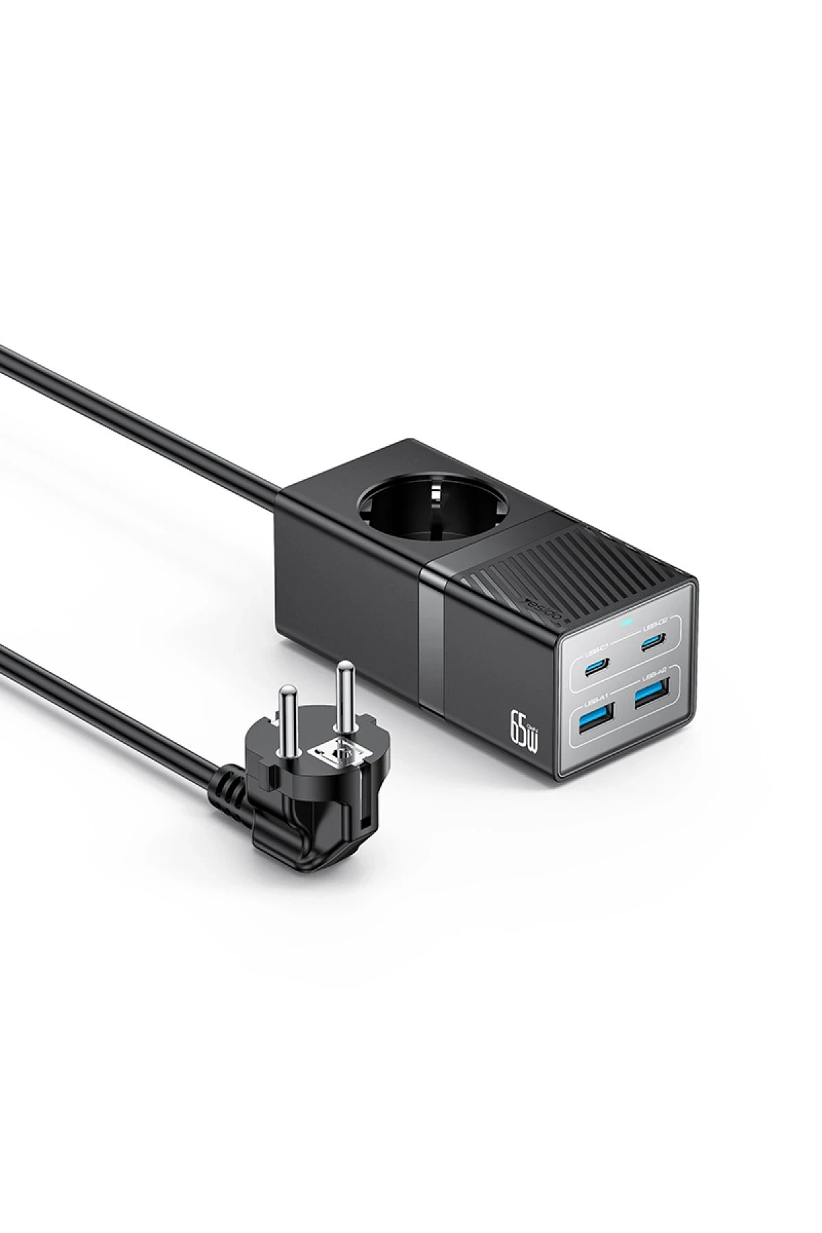 Yesido MC36 2500W 1.5M Ekstra 2 Adet 18W USB ve 2 Adet 45W Type-C Çıkışlı Priz Uzatıcı