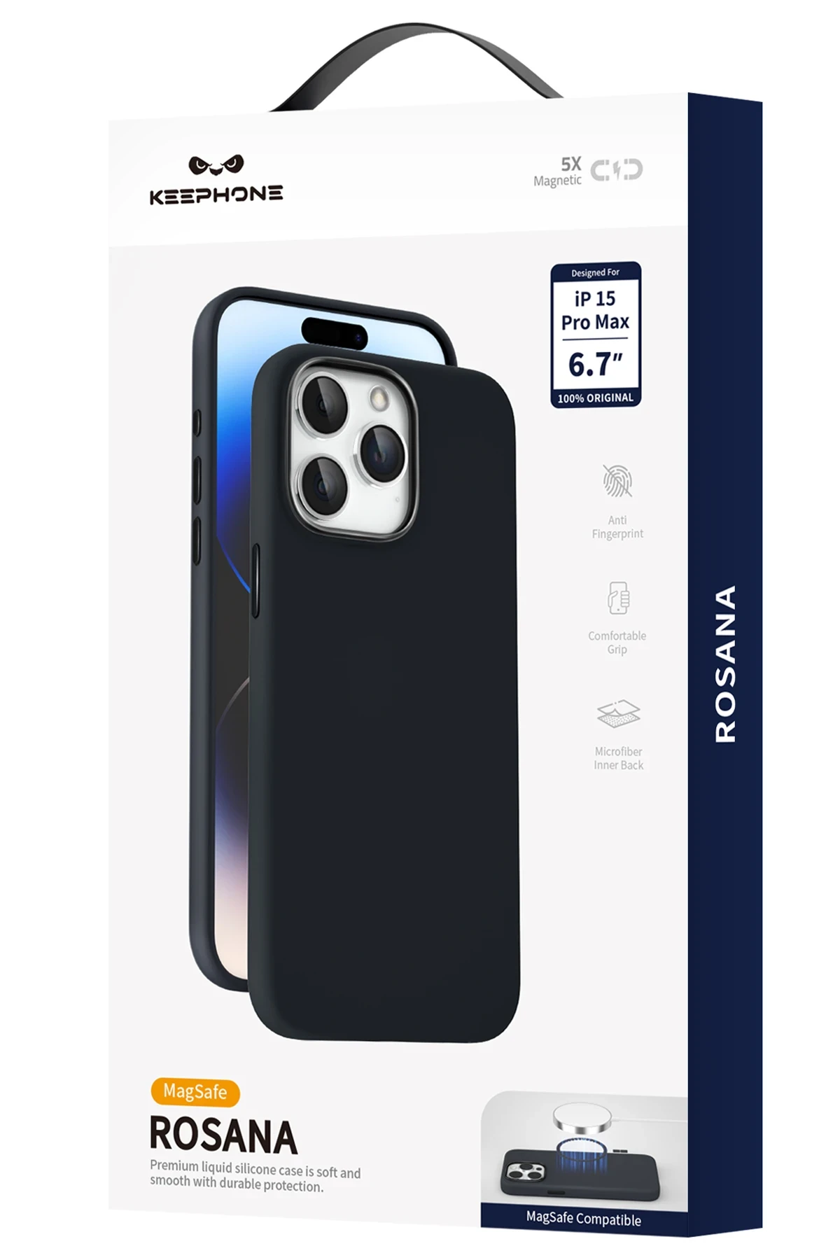 Keephone iPhone 15 Pro Max Rosana Silikon Kılıf