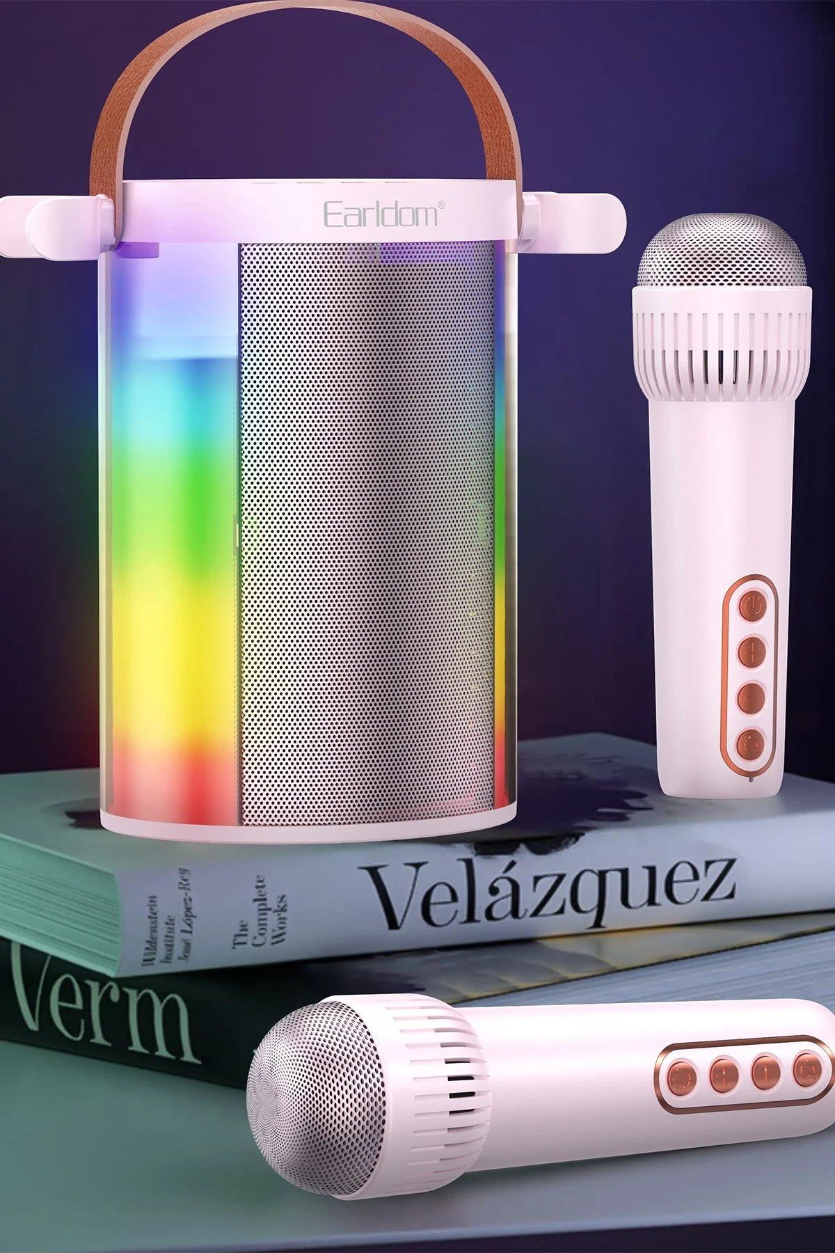 Earldom A32 RGB Işıklı 2 Adet Karaoke Mikrofonlu Bluetooth Kablosuz Hoparlör
