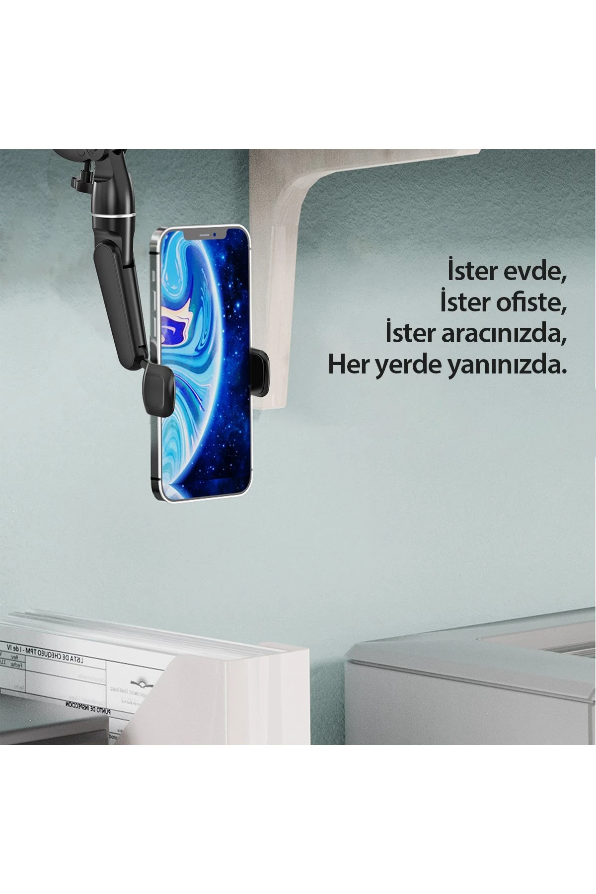 Earldom EH178 Ayarlanabilir Klipsli Telefon Tutucu