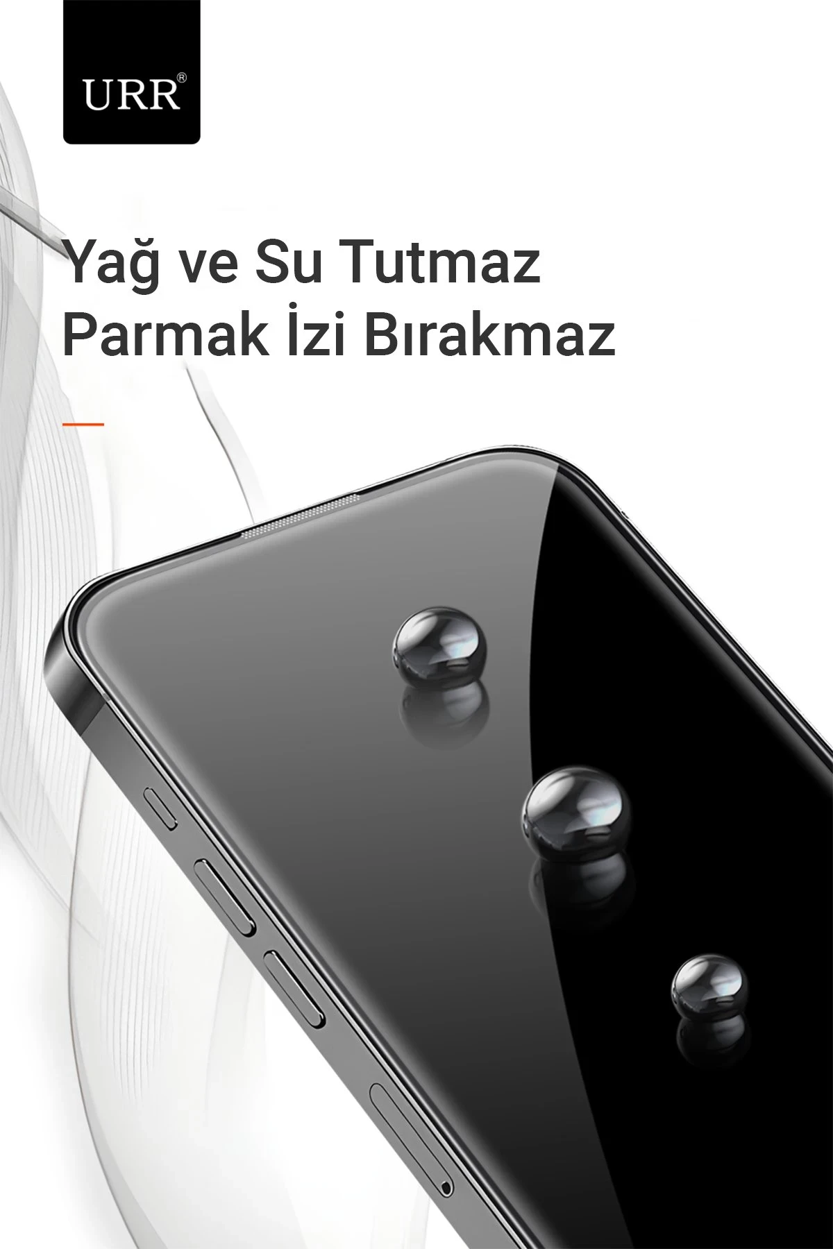 URR iPhone 15 Pro Max 3D Resin Edge Cam Ekran Koruyucu