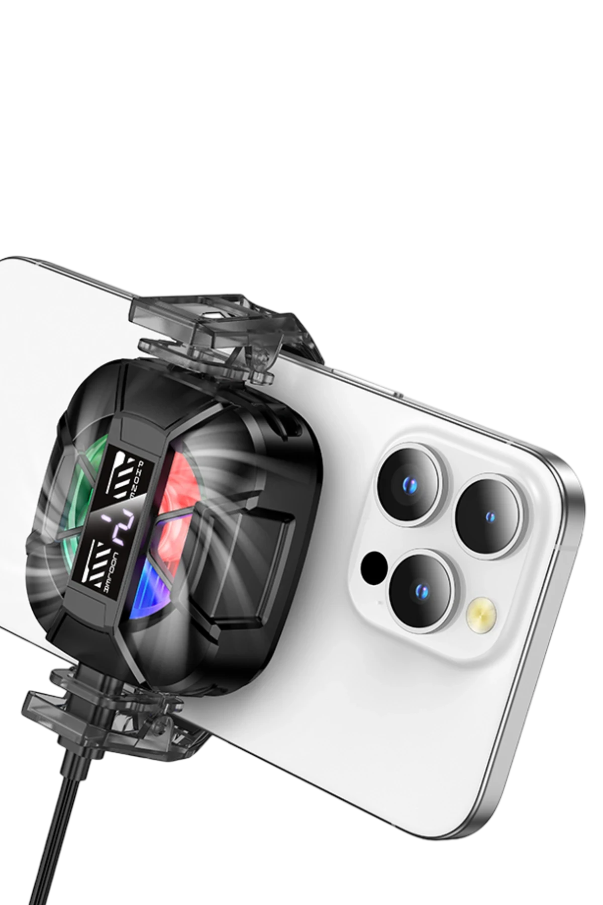 Hoco. GA5 Triumph Dijital Göstergeli RGB Işıklı Manyetik Radyatör Telefon Soğutucu Fan