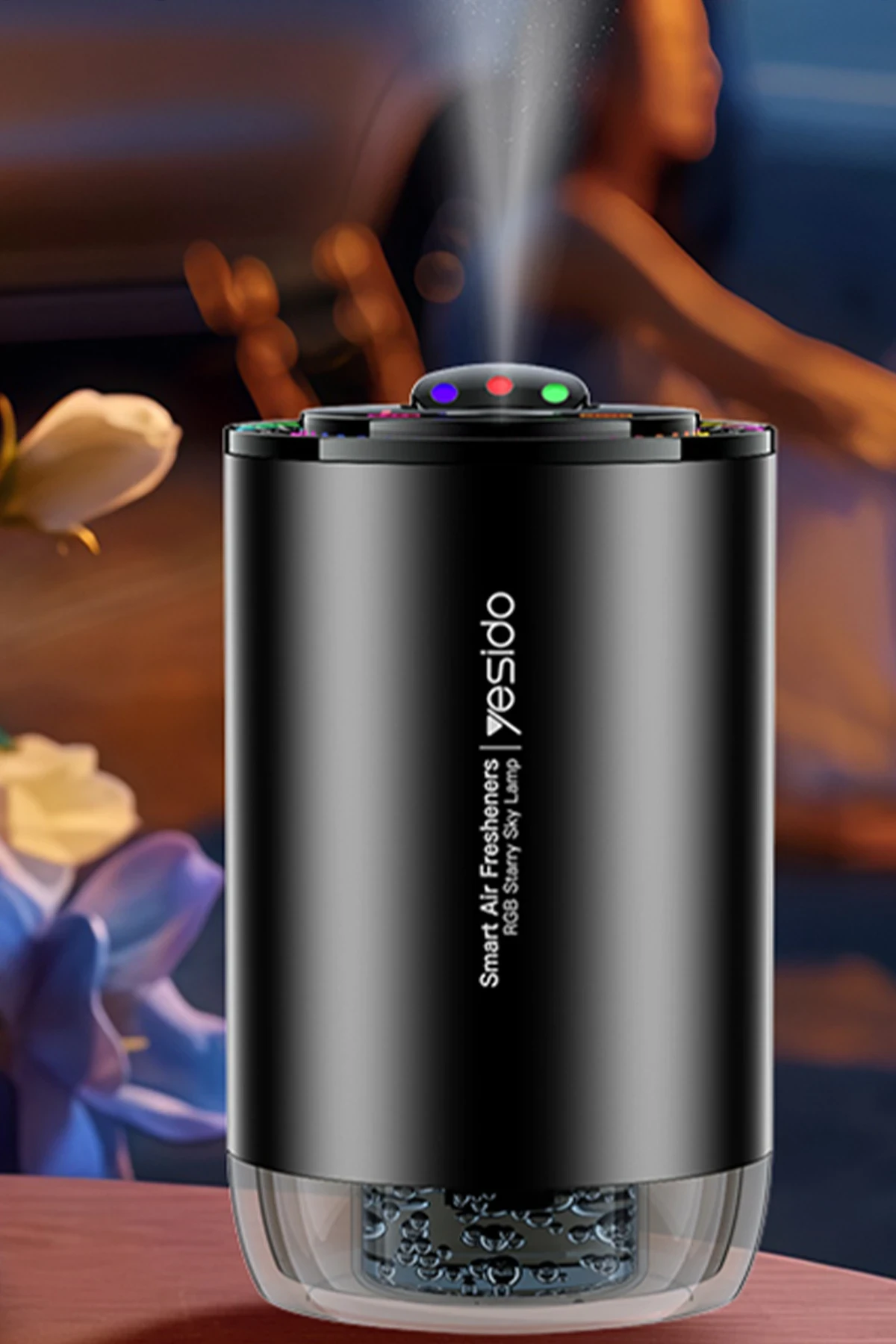 Yesido VC14 Araç İçi Işık ve Ambiyans Özellikli Ultrasonik Aroma Koku Makinesi