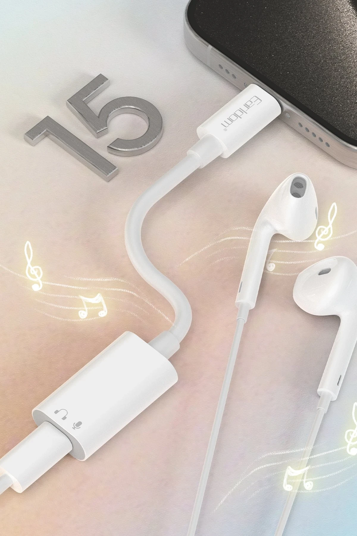Earldom OT101 iPhone 15 Serisi ile Uyumlu Type-C to Lightning Dönüştürücü