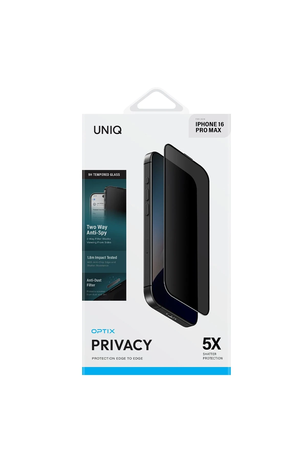 Uniq iPhone 16 Plus Optix Hayalet Cam Ekran Koruyucu
