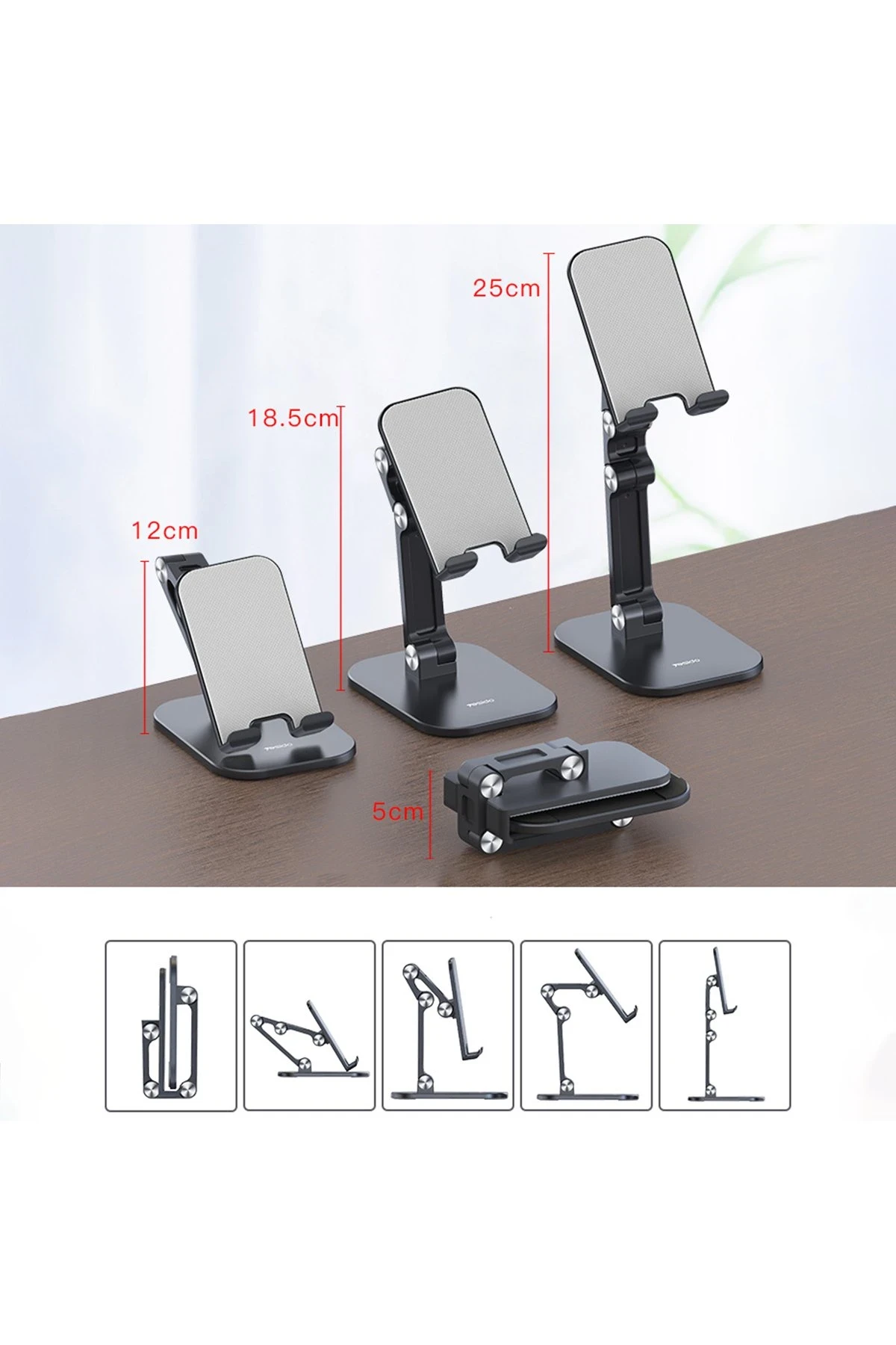 Yesido C104 Ayarlanabilir Katlanabilir Masaüstü Telefon Tablet Standı