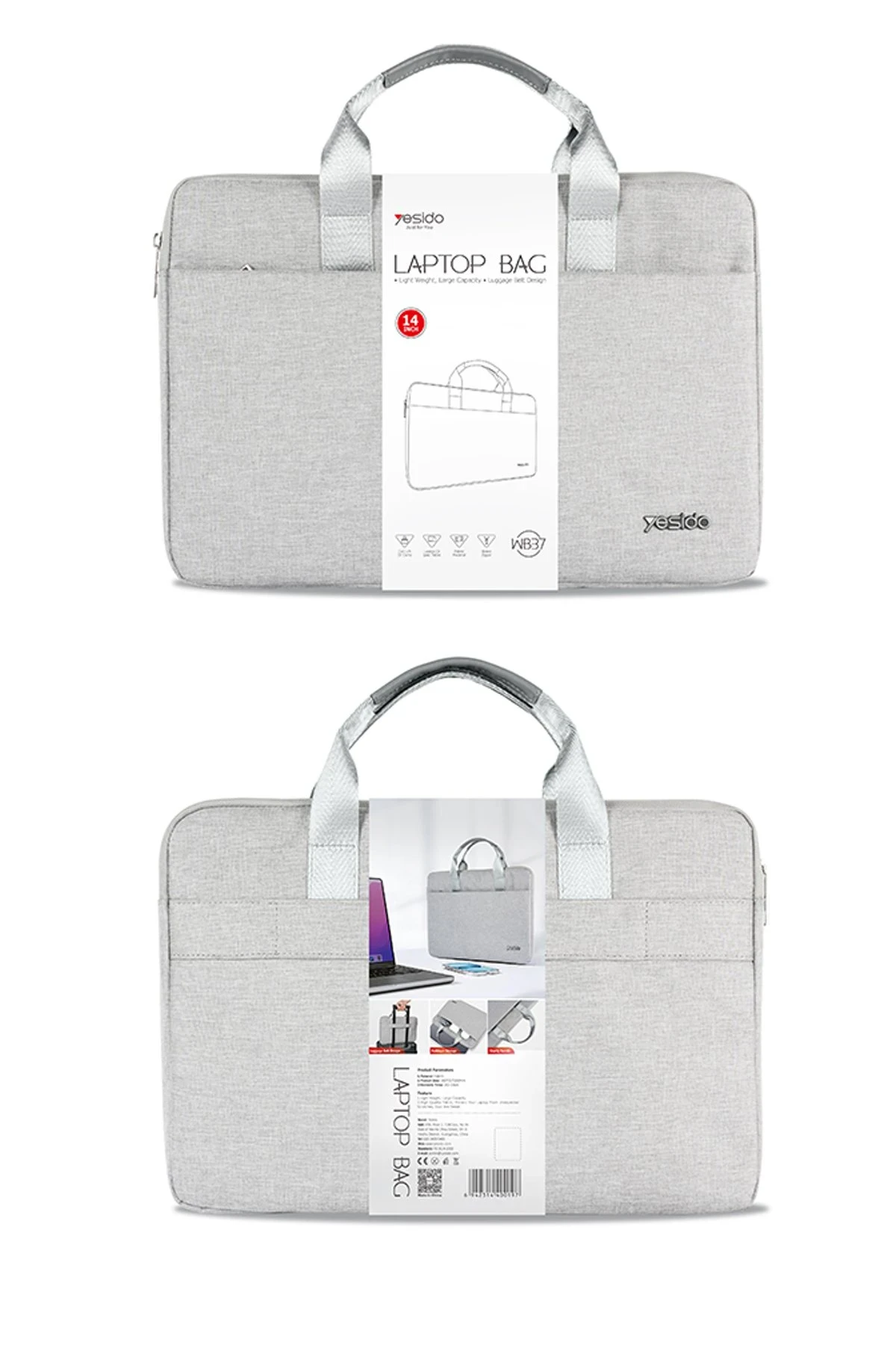 Yesido WB37 Cationic Kumaşlı 14 inç Laptop Çantası