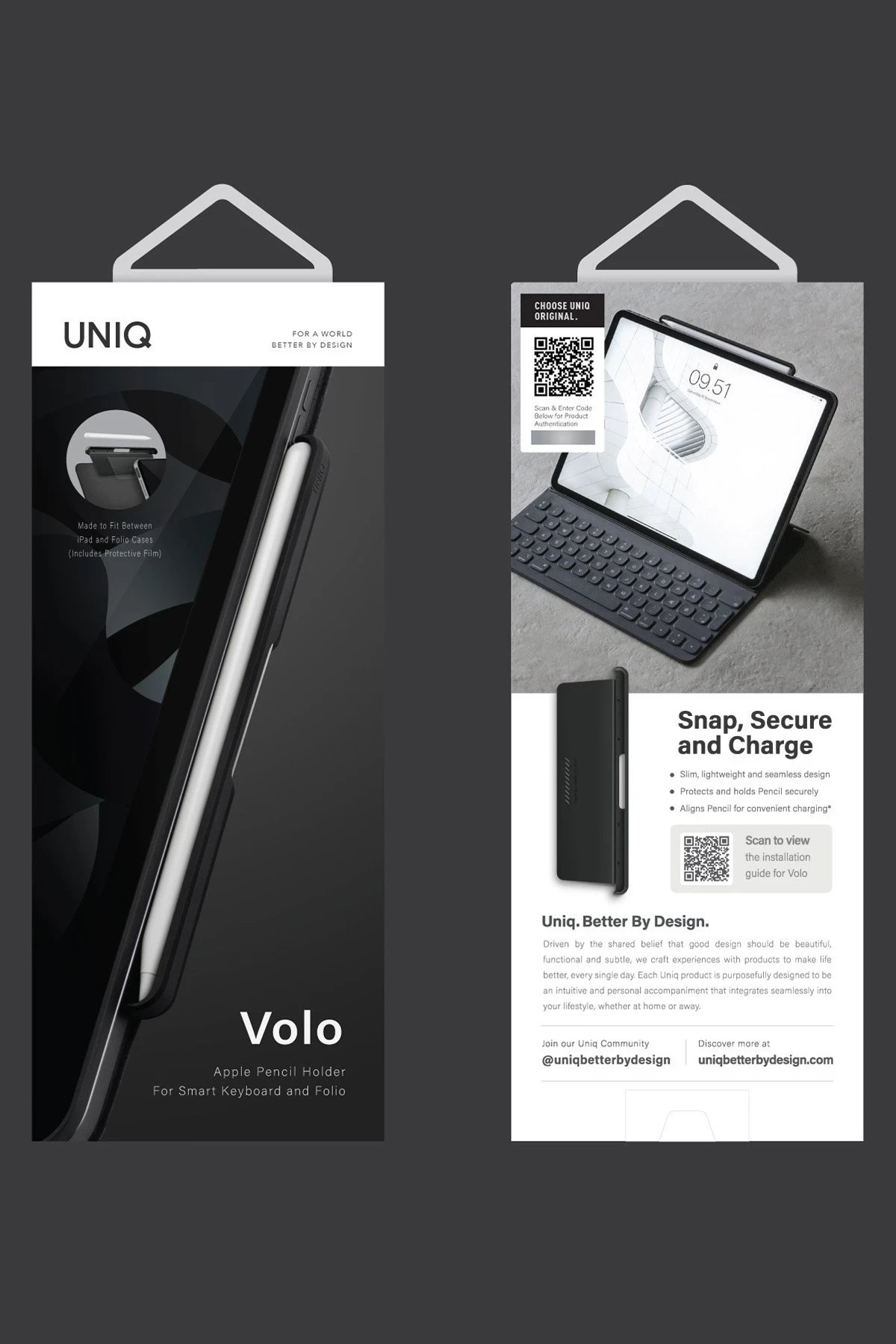 Uniq Volo Paslanmaz Çelik Apple Dokunmatik Kalem Tutucu