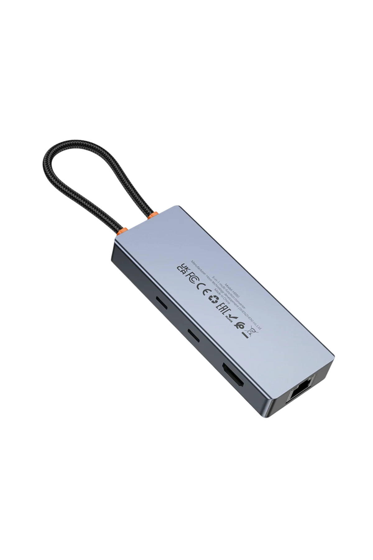 Hoco. HB52 Wow 8in1 100W PD 100 Mbps Ethernet 4K Hub Dönüştürücü
