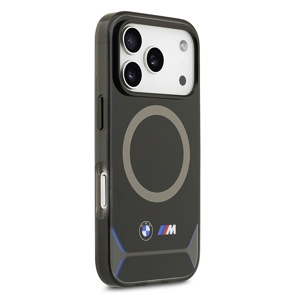 Apple iPhone 17 Pro Kılıf BMW Orjinal Lisanslı M-safe Şarj Özellikli Metal Buton Tasarımlı IML Baskılı M Dizayn Kapak