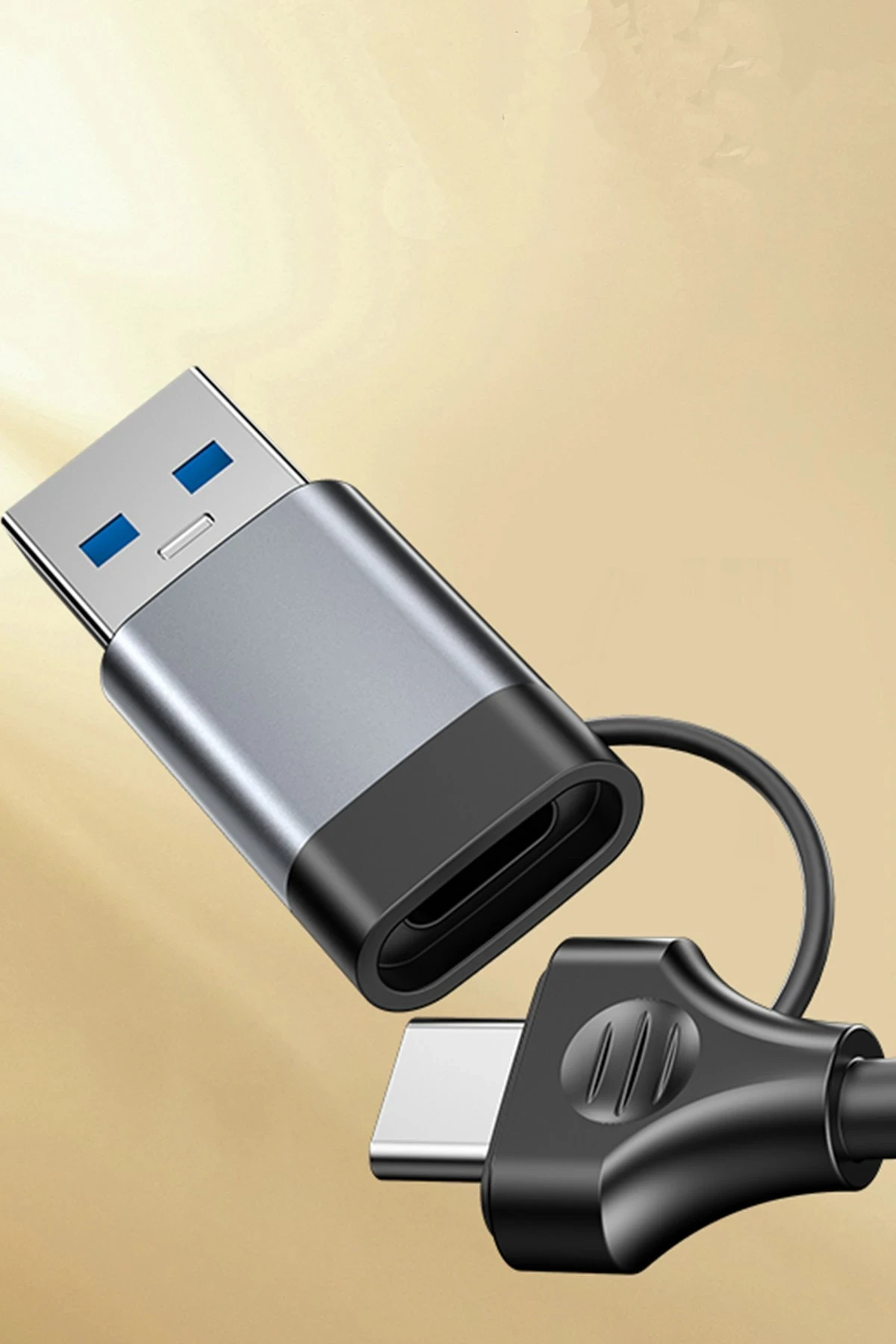 Yesido HB20 5in1 1 Adet USB 3.0 / 2 Adet Usb 2.0 / 1 Adet 100W Type-C Çıkışlı Usb ve Type-C Girişli Hub Dönüştürücü