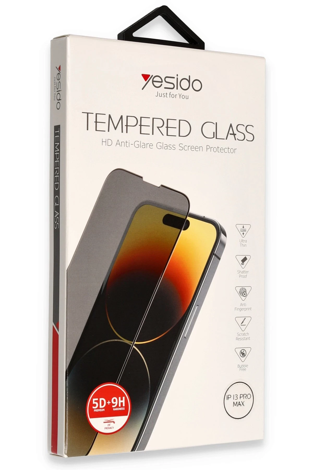 Yesido iPhone 13 Pro Max TG13 5D Hayalet Cam Ekran Koruyucu
