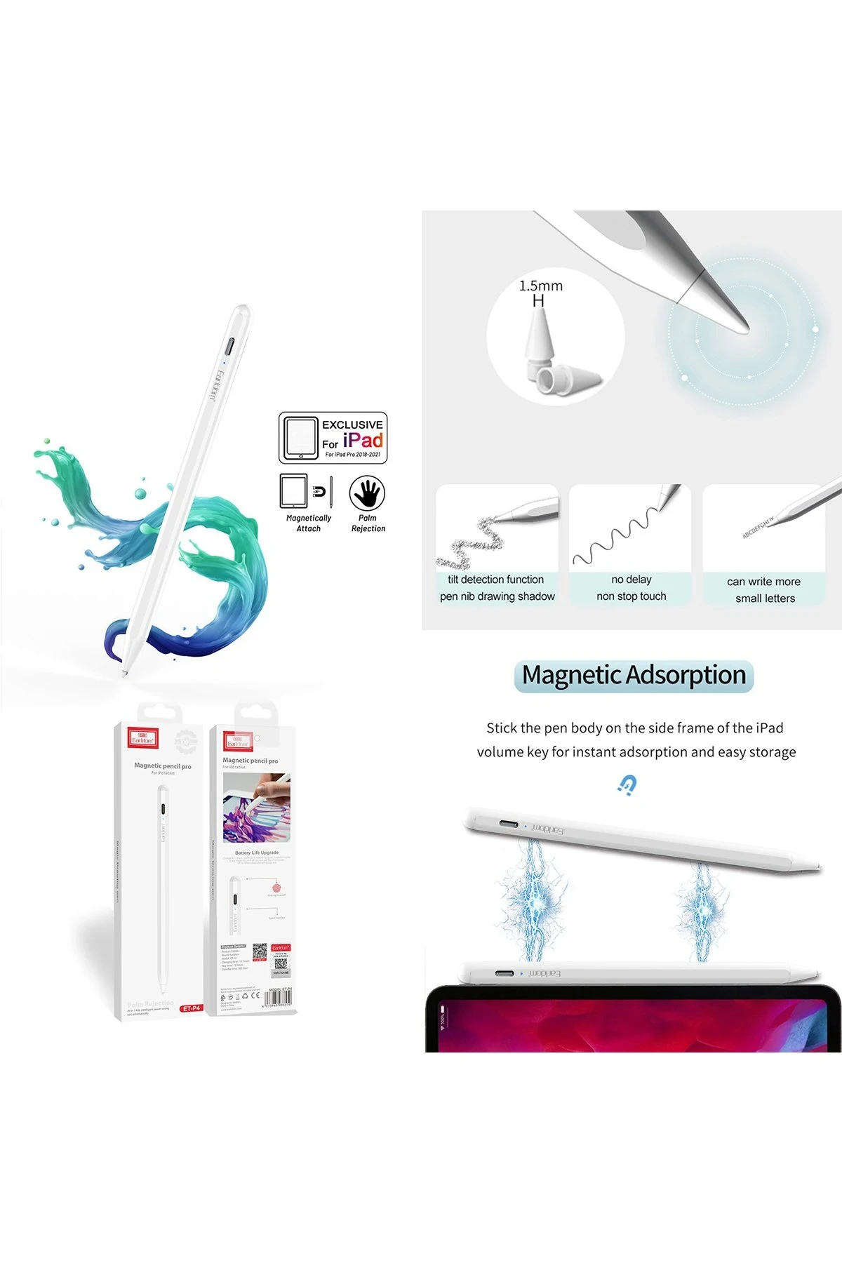 Earldom P4 iPad İçin Dokunmatik Stylus Kalem
