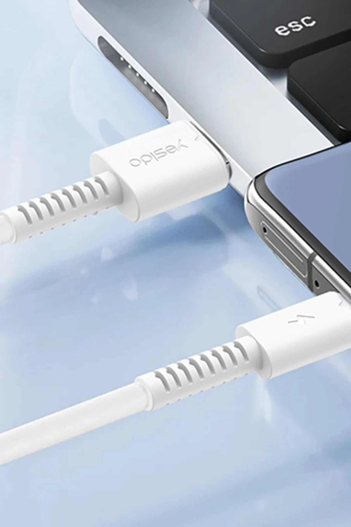 Yesido CA120 TC 1M 18W USB to Type-C QC Hızlı Şarj Kablosu