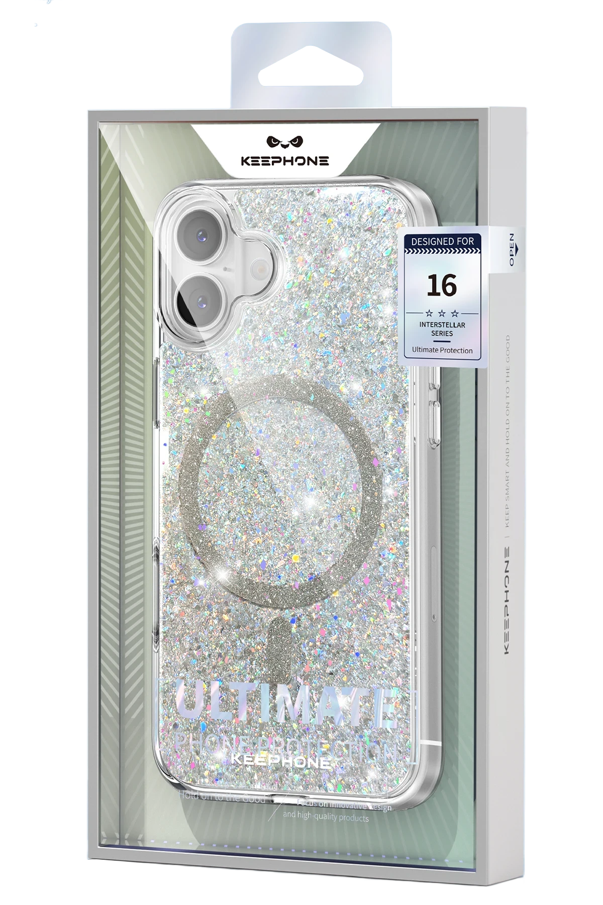Keephone iPhone 16 Pro Max Interstellar Glitter Magsafe Kılıf