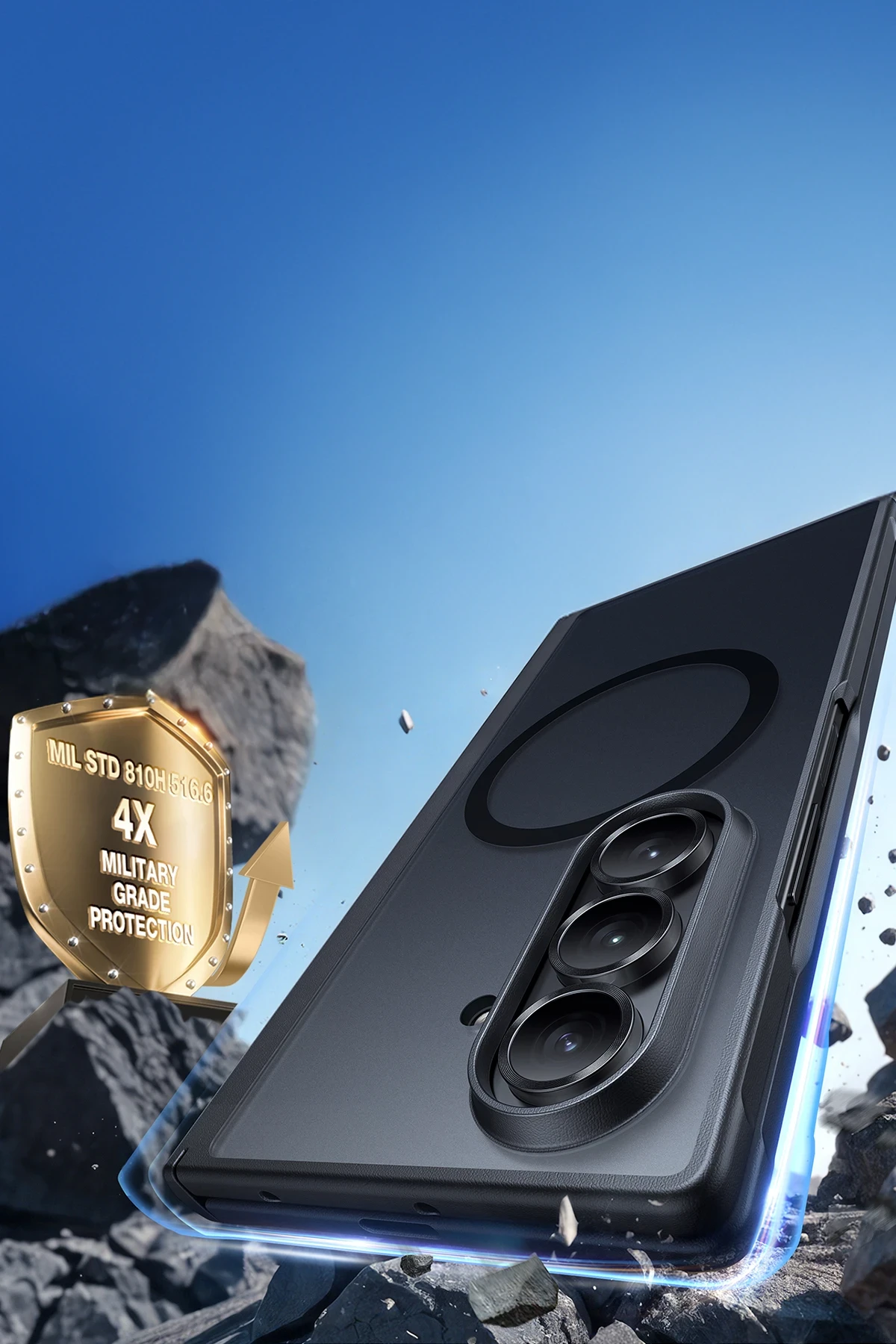 Torras Samsung Galaxy Z Fold 7 2 Adet Ekran Koruyuculu Guardian Magsafe Kılıf