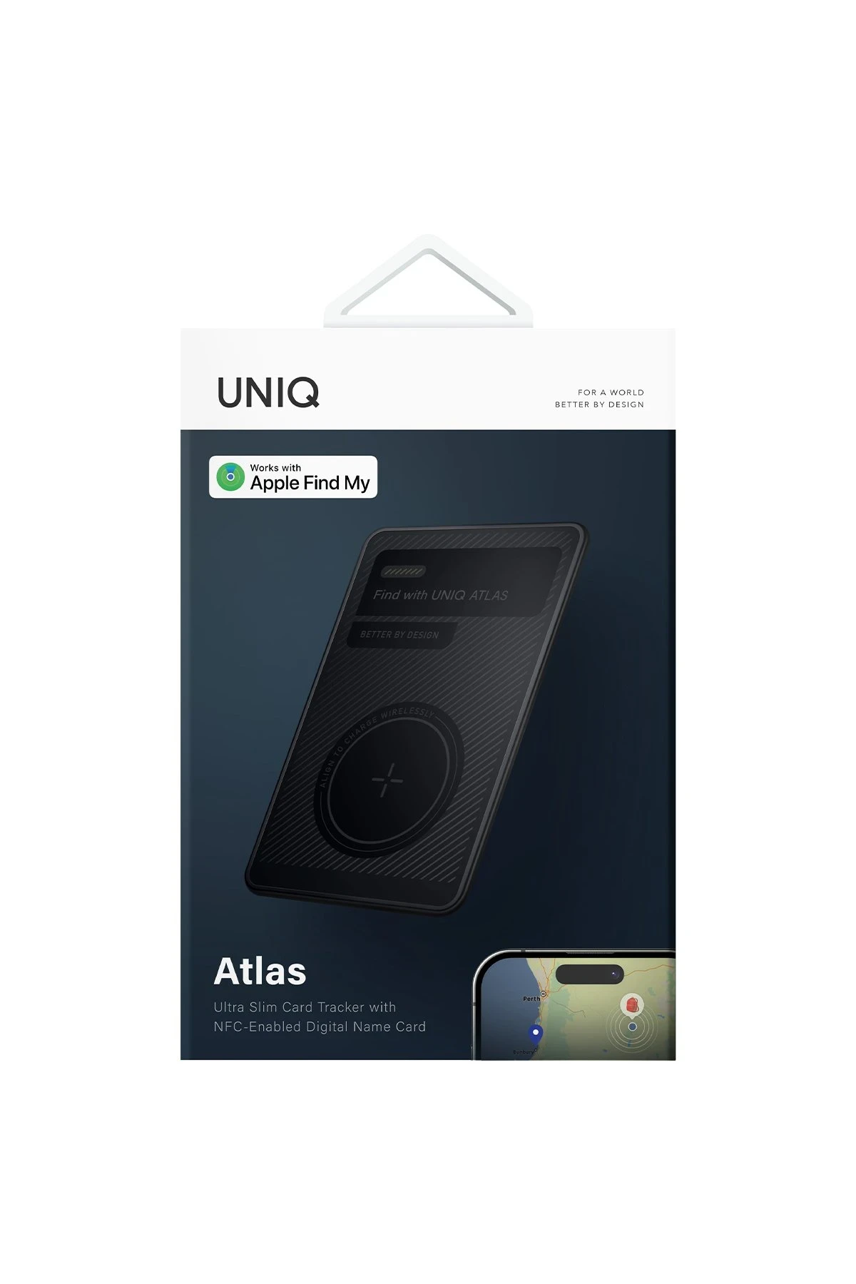 Uniq Atlas NFC Find My Destekli Dijital Göstergeli Kablosuz Şarjlı Dijital Kart