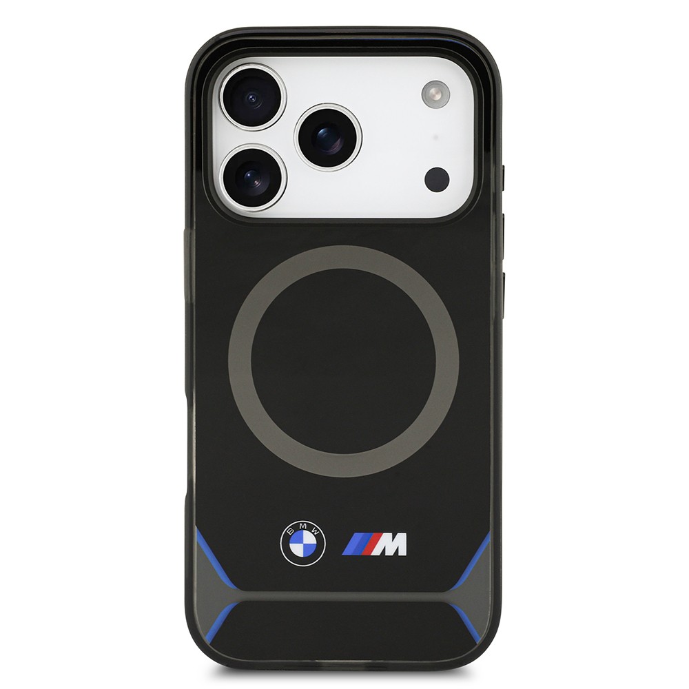 Apple iPhone 17 Pro Kılıf BMW Orjinal Lisanslı M-safe Şarj Özellikli Metal Buton Tasarımlı IML Baskılı M Dizayn Kapak