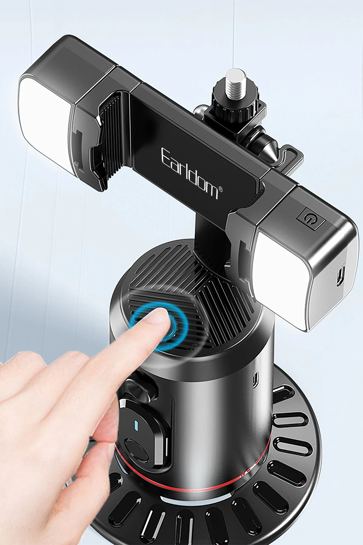 Earldom ZP32 360 Derece Ayarlanabilir BT 5.2 RGB Işık ve Beyaz Işık Aydınlatmalı Akıllı Yüz Takip Özellikli Selfie Gimbal