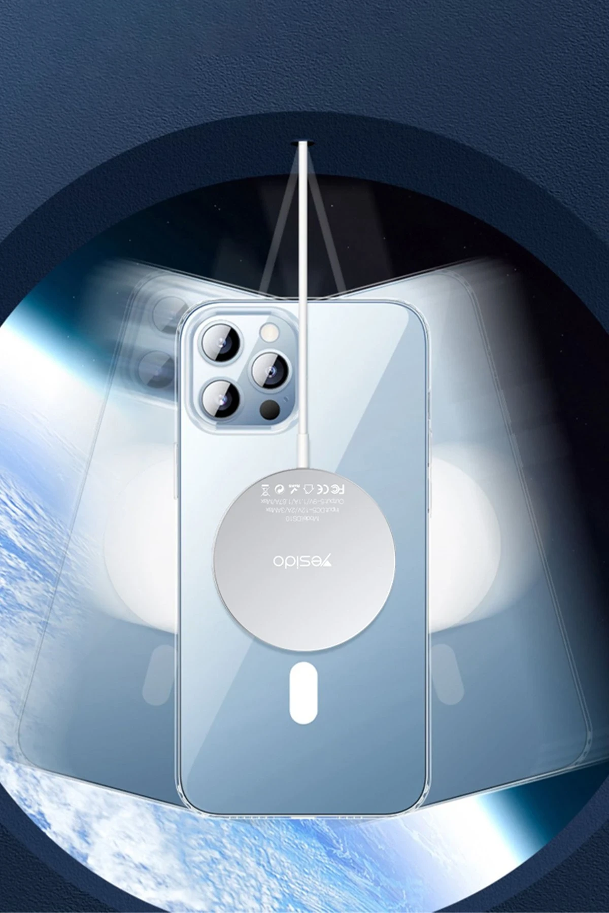 Yesido iPhone 15 Pro Max PC03 Ace Şeffaf Magsafe Kapak