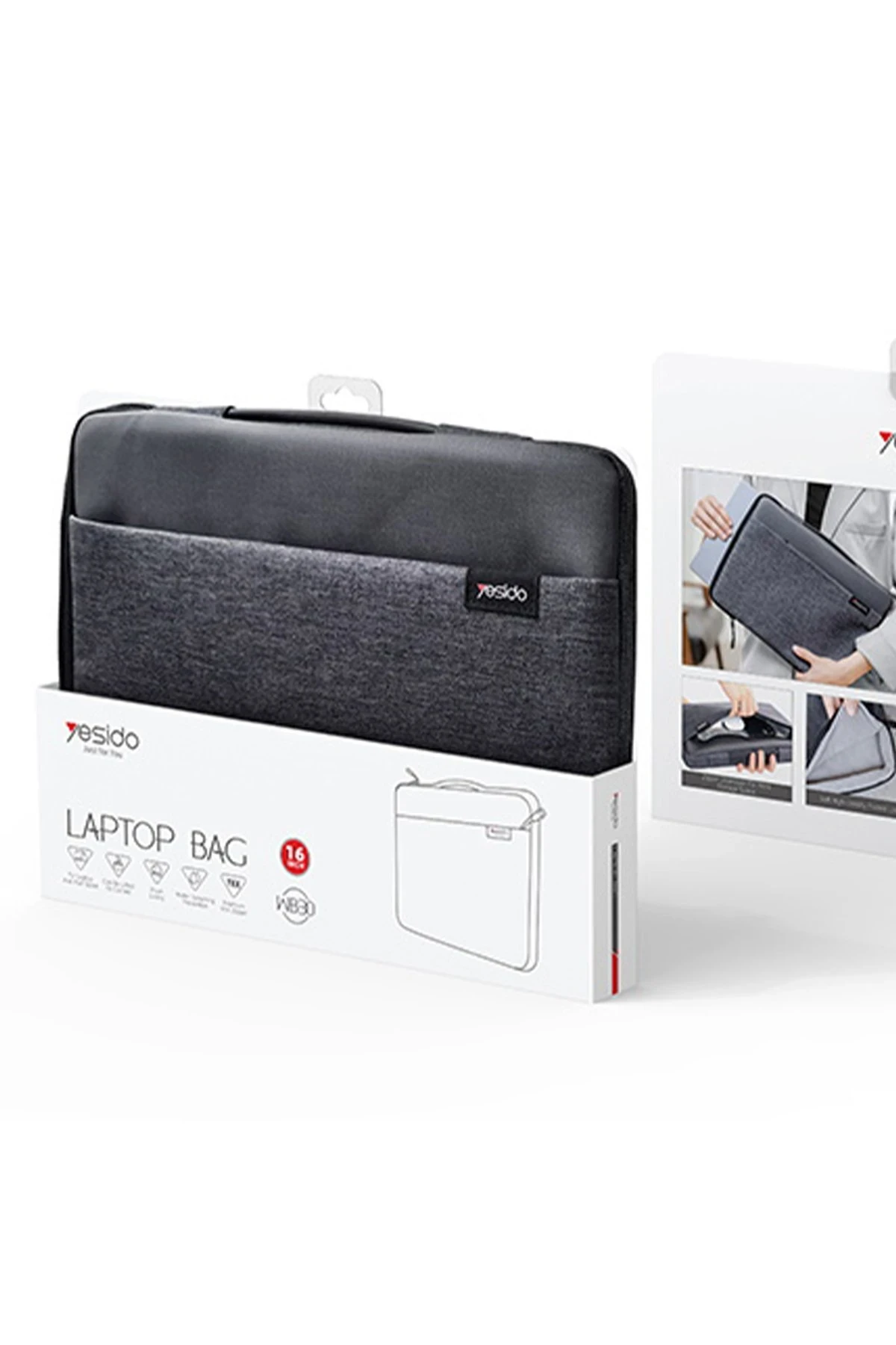 Yesido WB30 Polyester 600D Kumaşlı 16 inç Laptop Çantası