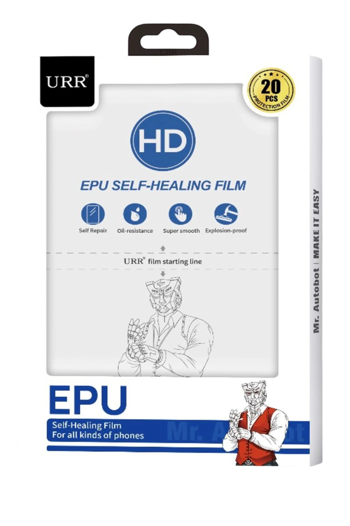URR EPU HD Makine Auto Repair Seramik Nano Ekran Koruyucu 20 Adet