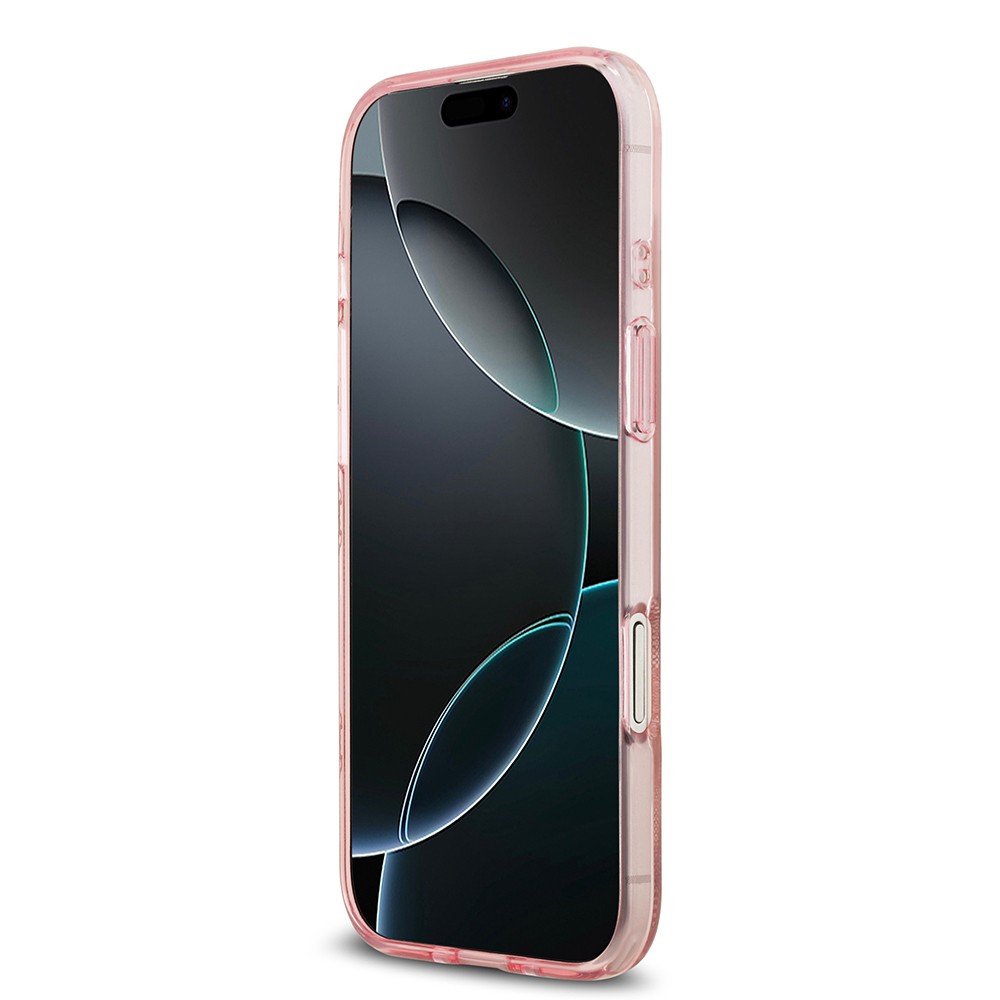 Apple iPhone 17 Air Kılıf Guess Orjinal Lisanslı M-safe Şarj Özellikli IML Peony ve 4G Desenli Klasik Logolu Kapak