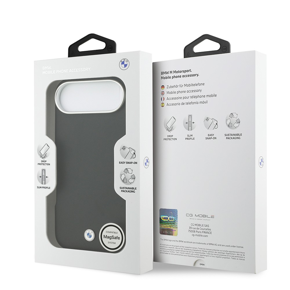 Apple iPhone 17 Air Kılıf BMW Orjinal Lisanslı M-safe Şarj Özellikli Metal Logolu Tam Kaplama Deri Kapak