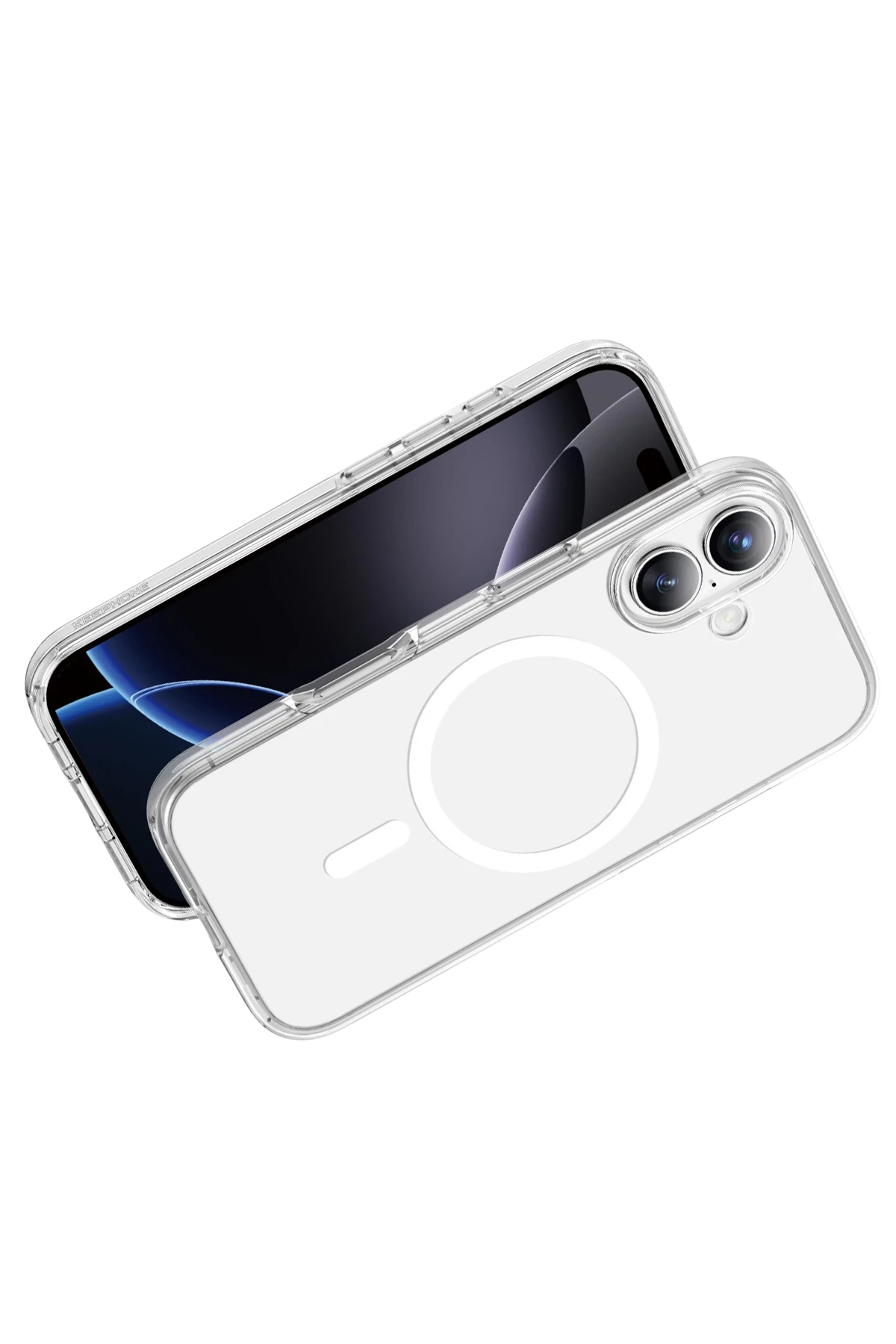 Keephone Apple iPhone 17 Non Yellow Şeffaf Magsafe Kılıf