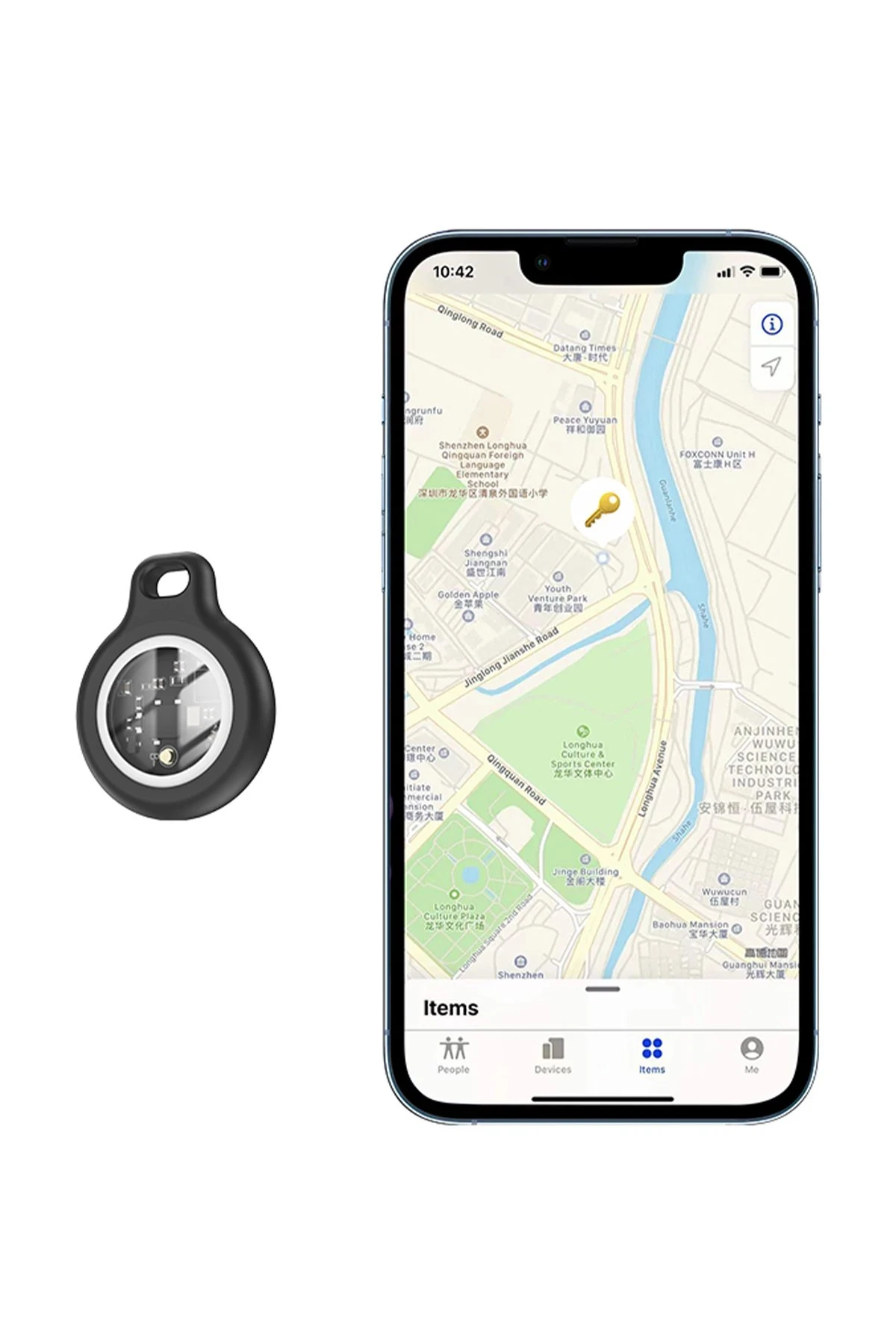 Hoco. E91 Tiger Apple Find My Özellikli Anti-Lost AirTag Takip Cihazı - Beyaz