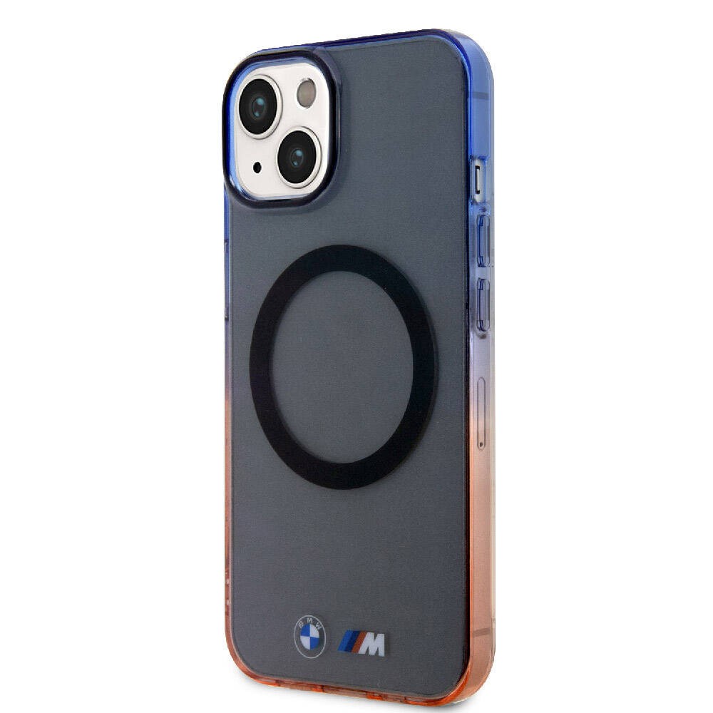 Apple iPhone 15 Plus Kılıf BMW M-safe Şarj Özellikli Transparan Renkli Çerçeveli Orjinal Lisanslı Kapak