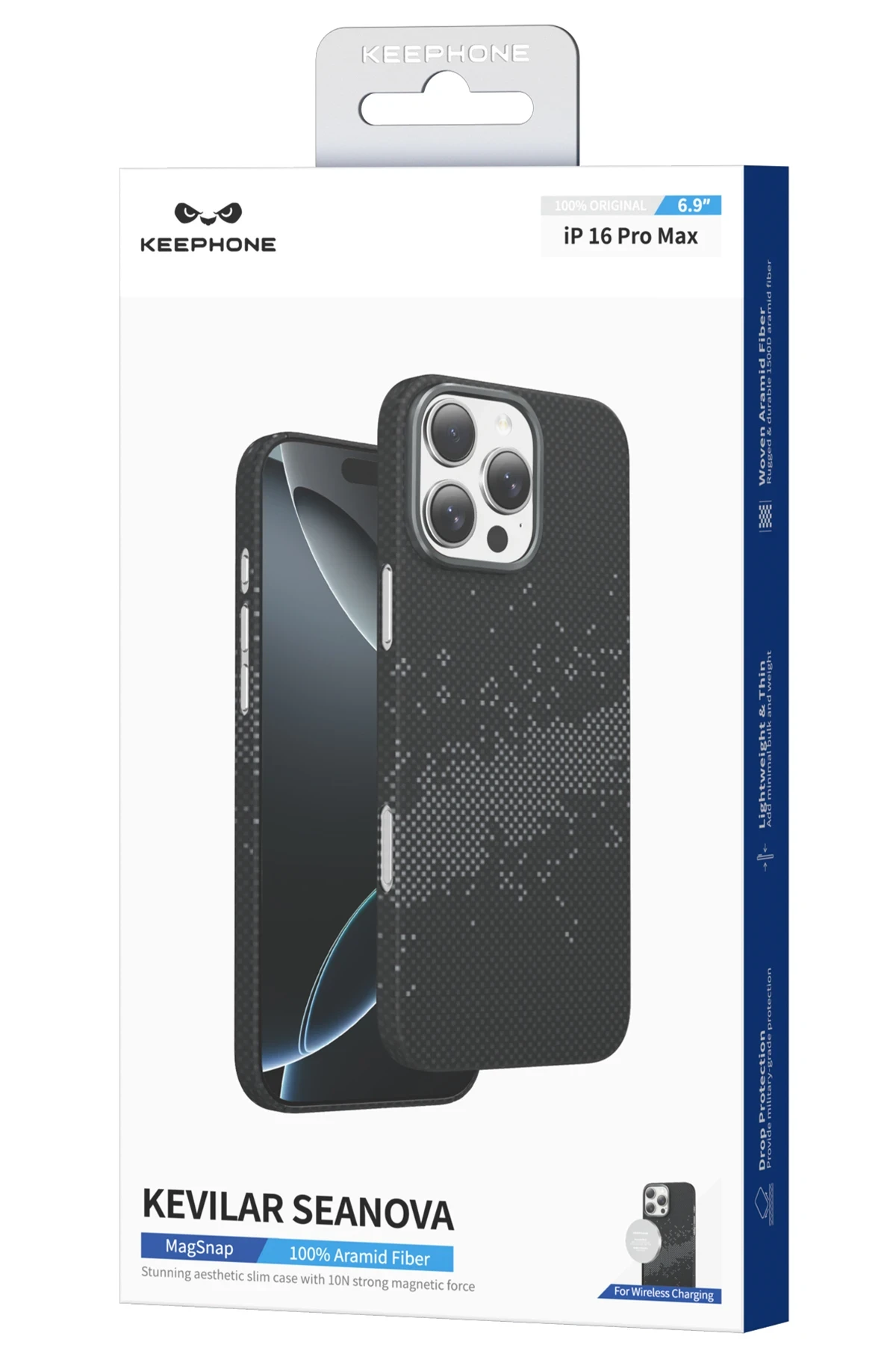 Keephone iPhone 16 Pro Kevlar Seanova Magsafe Kılıf