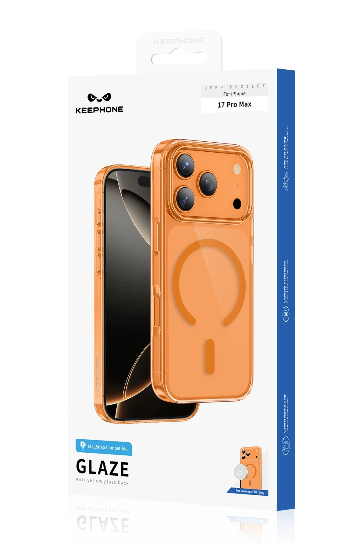 Keephone Apple iPhone 17 Pro Glaze Magsafe Kapak