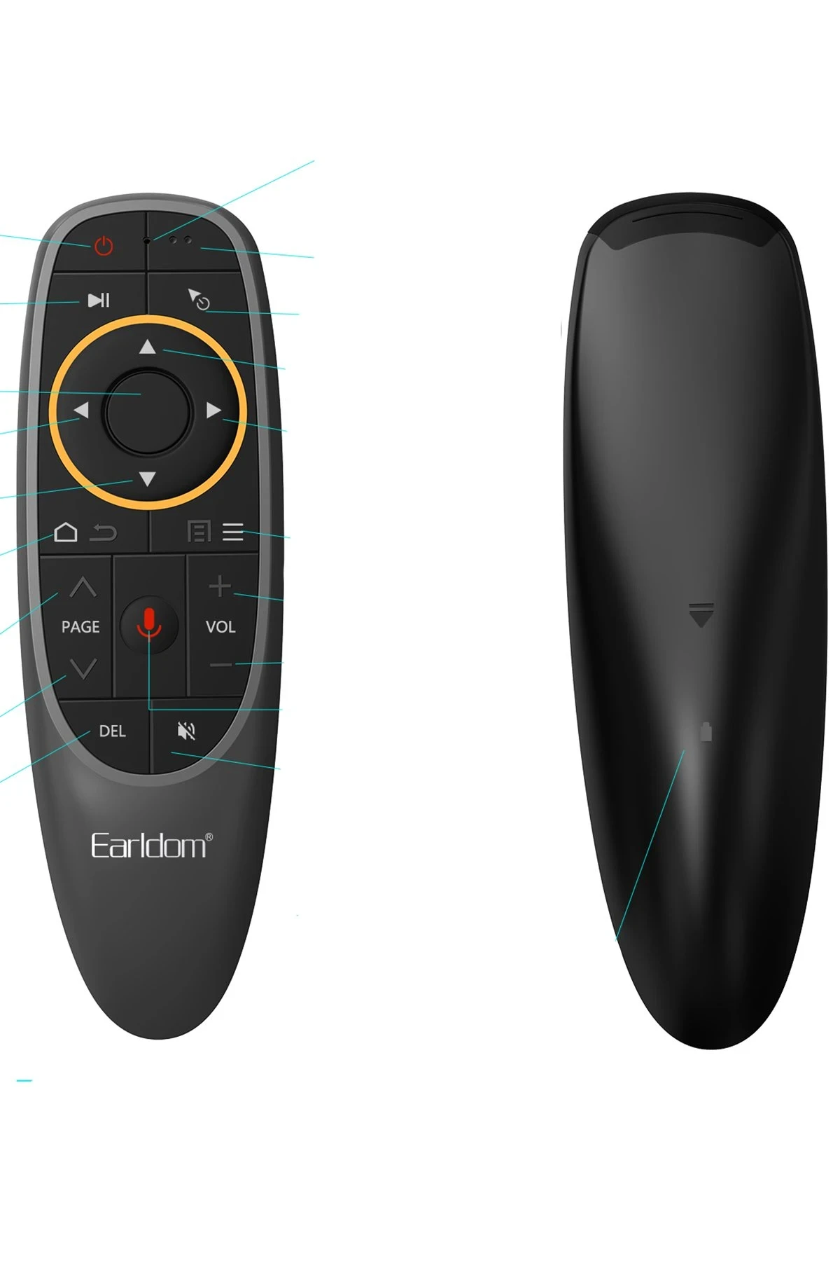 Earldom RM01 Sesli Komut ve Fare Özellikli Kablosuz 2.4G Kumanda