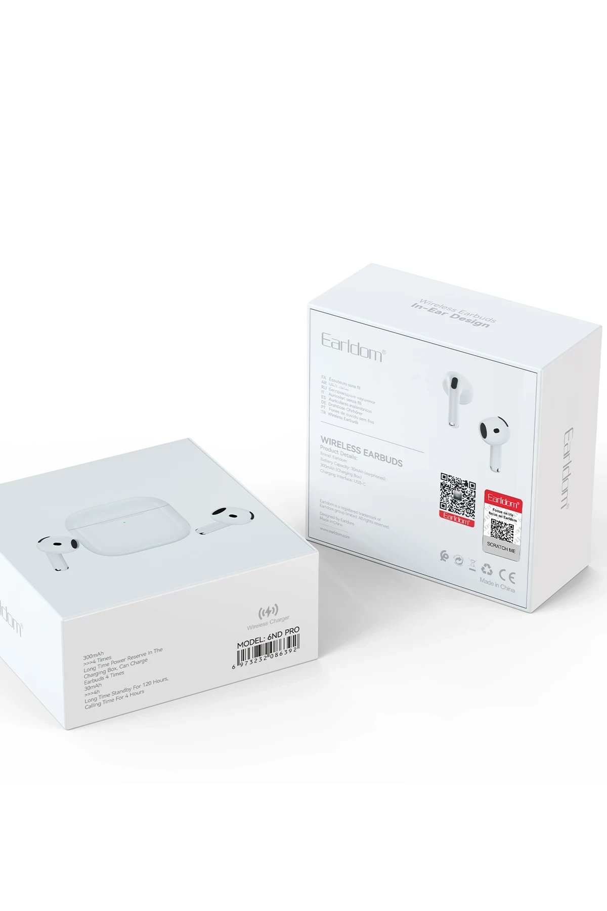 Earldom 6.Nesil Pro Bluetooth 5.4 Kablosuz Airpods Kulaklık