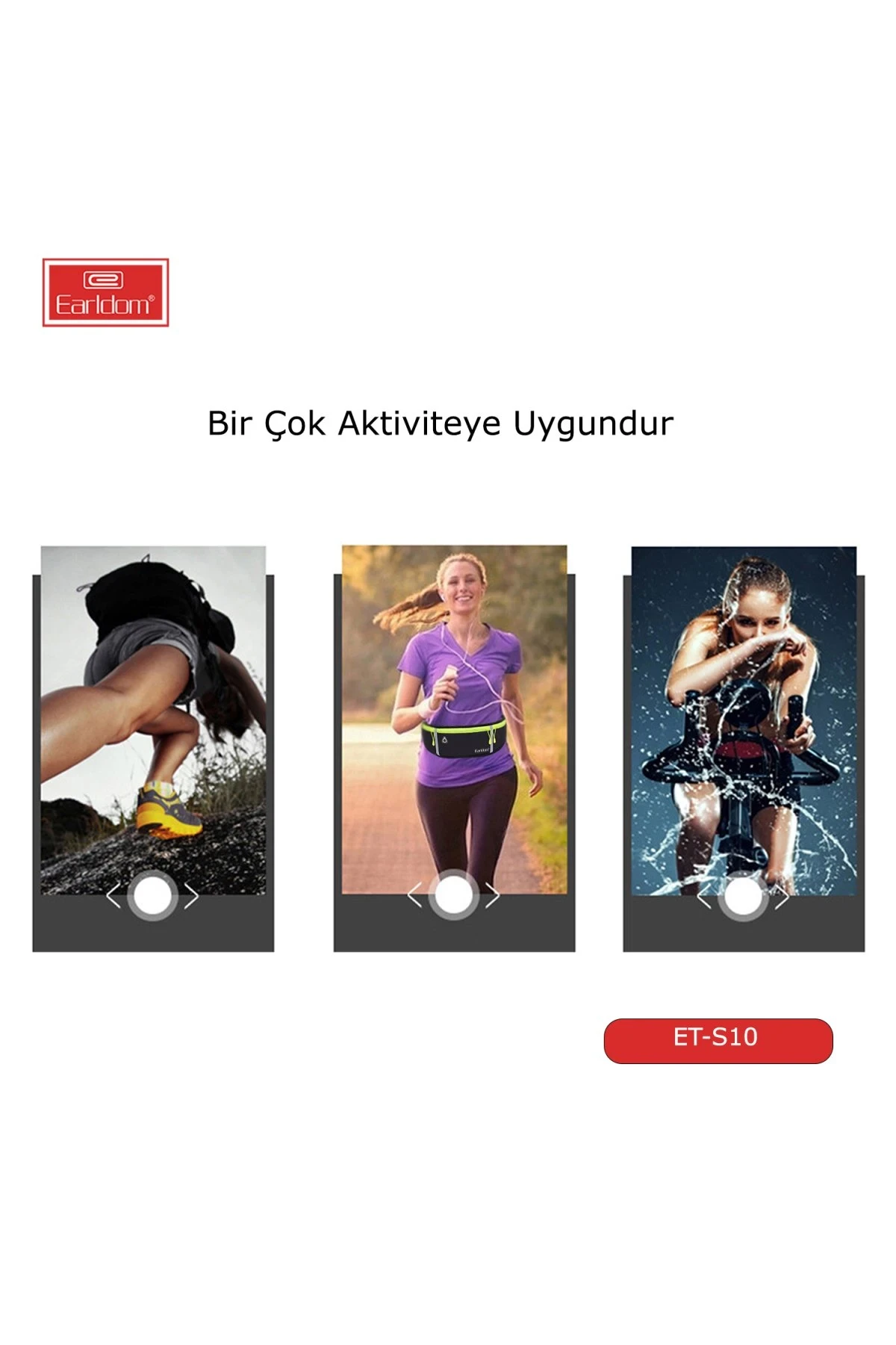 Earldom S10 Su Geçirmez Fosforlu Spor Bel Çantası