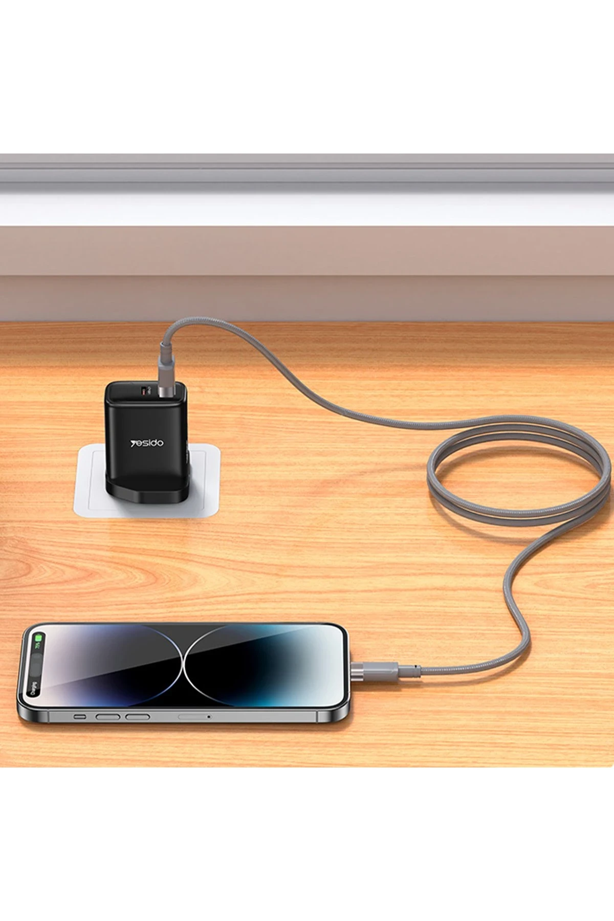 Yesido CA173 1M 60W USB to Type-C Manyetik Katlanma Özellikli PD Hızlı Şarj Kablosu