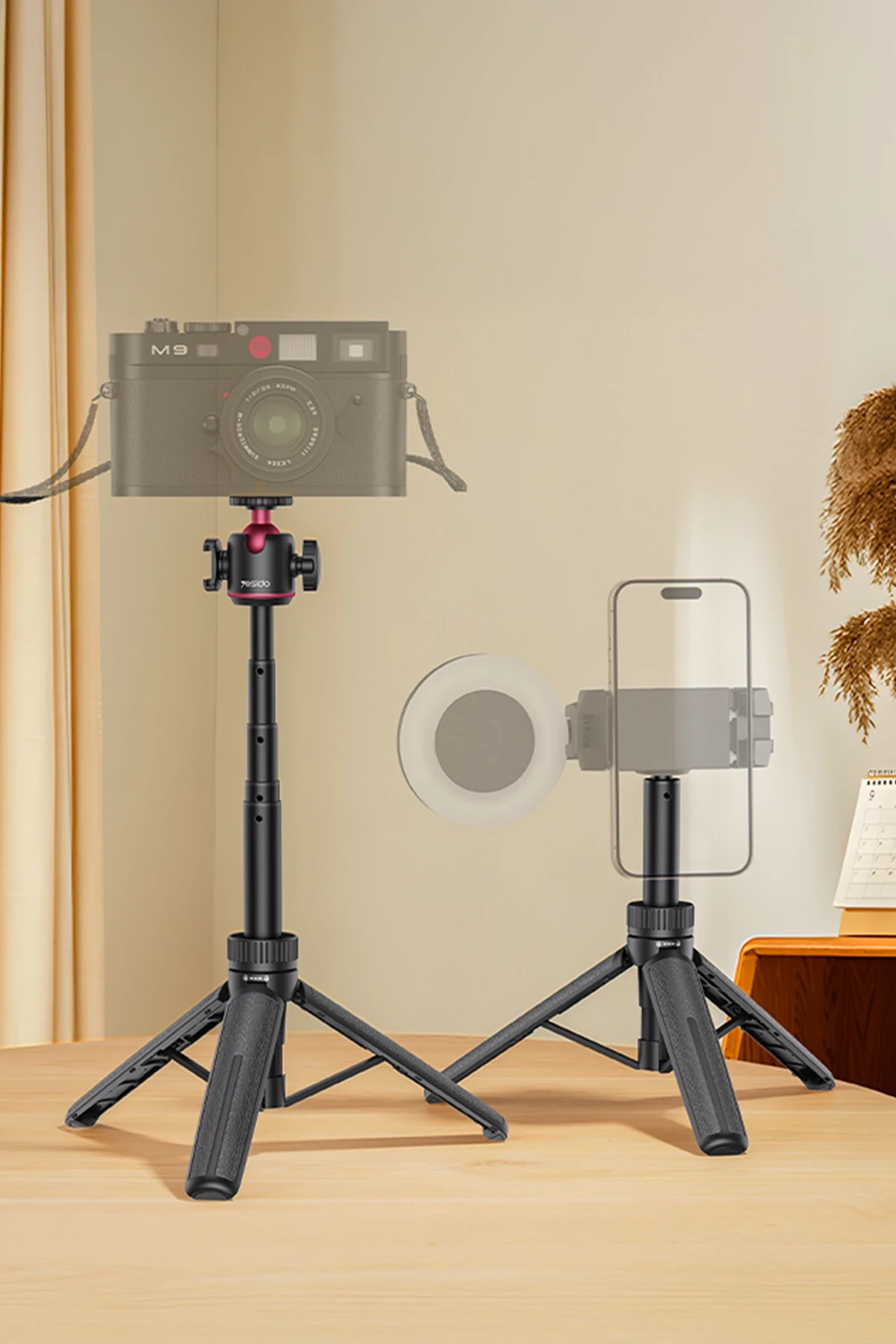Yesido SF26 65cm 360 Derece Ayarlanabilir Canlı Yayın Tripod Telefon Tutucu