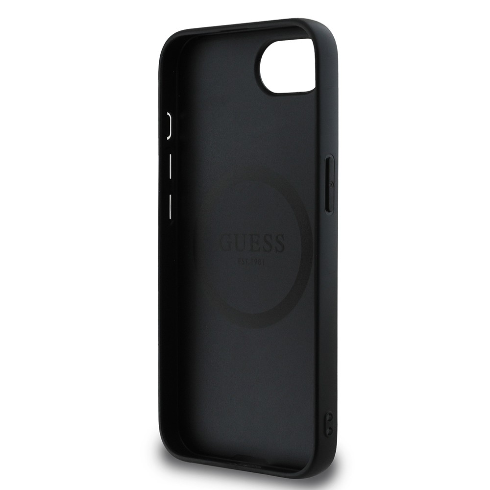 Apple iPhone 16E Kılıf Guess Orjinal Lisanslı 4G Desenli Script Metal Logolu Kapak