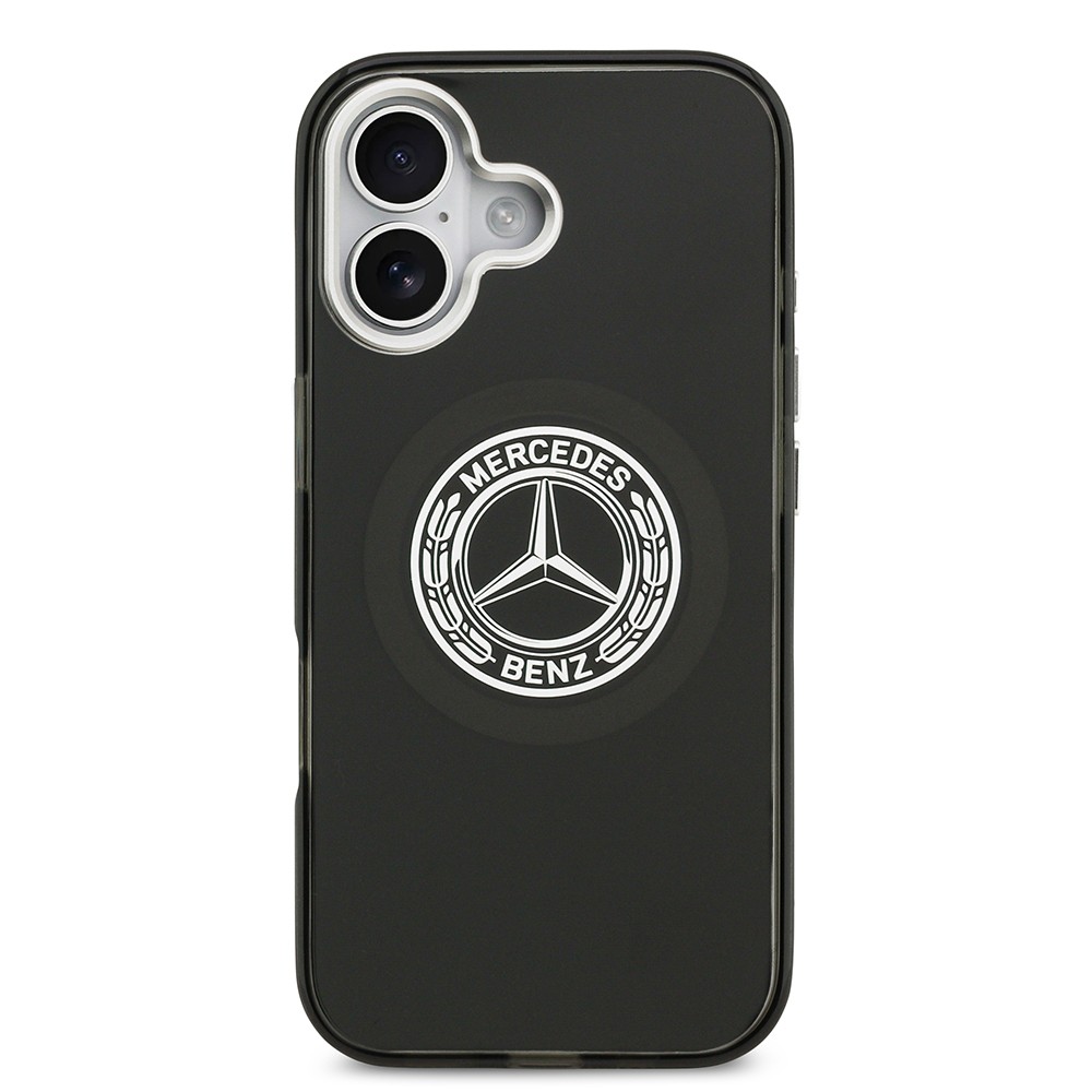 Apple iPhone 17 Kılıf Mercedes Benz Orjinal Lisanslı M-safe Şarj Özellikli Çift Katmanlı PC Nostaljik Yıldız Dizayn Kapak