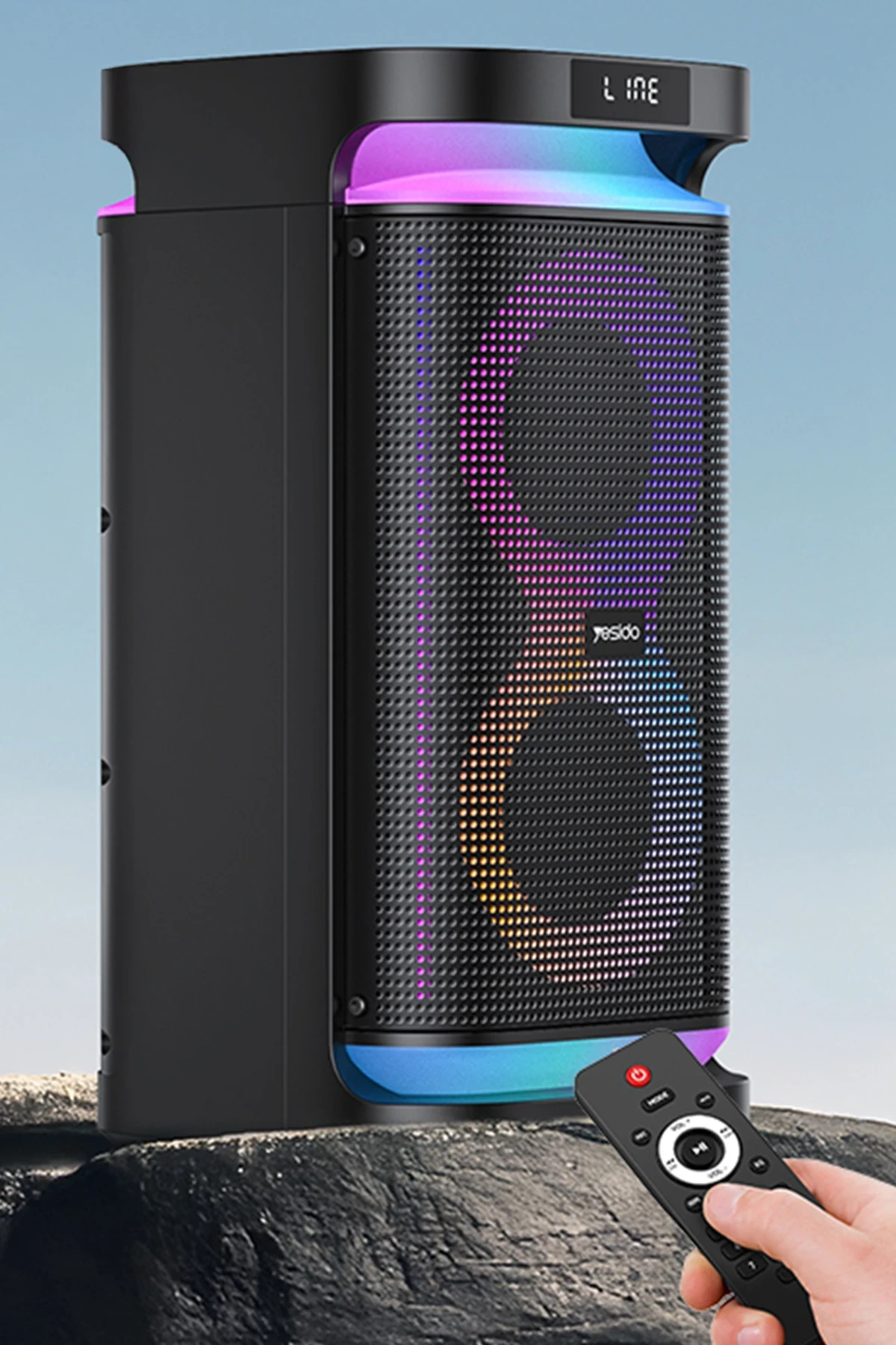 Yesido YSW29 2 Adet 20W Dahili Hoparlörlü 4400 mAh Bataryalı BT 5.0 RGB Kablosuz Hoparlör