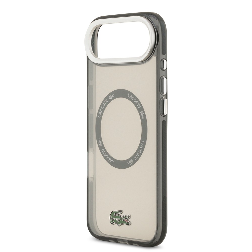 Apple iPhone 17 Air Kılıf Lacoste Orjinal Lisanslı M-safe Şarj Özellikli İkonik Timsah Logolu Buzlu Kapak