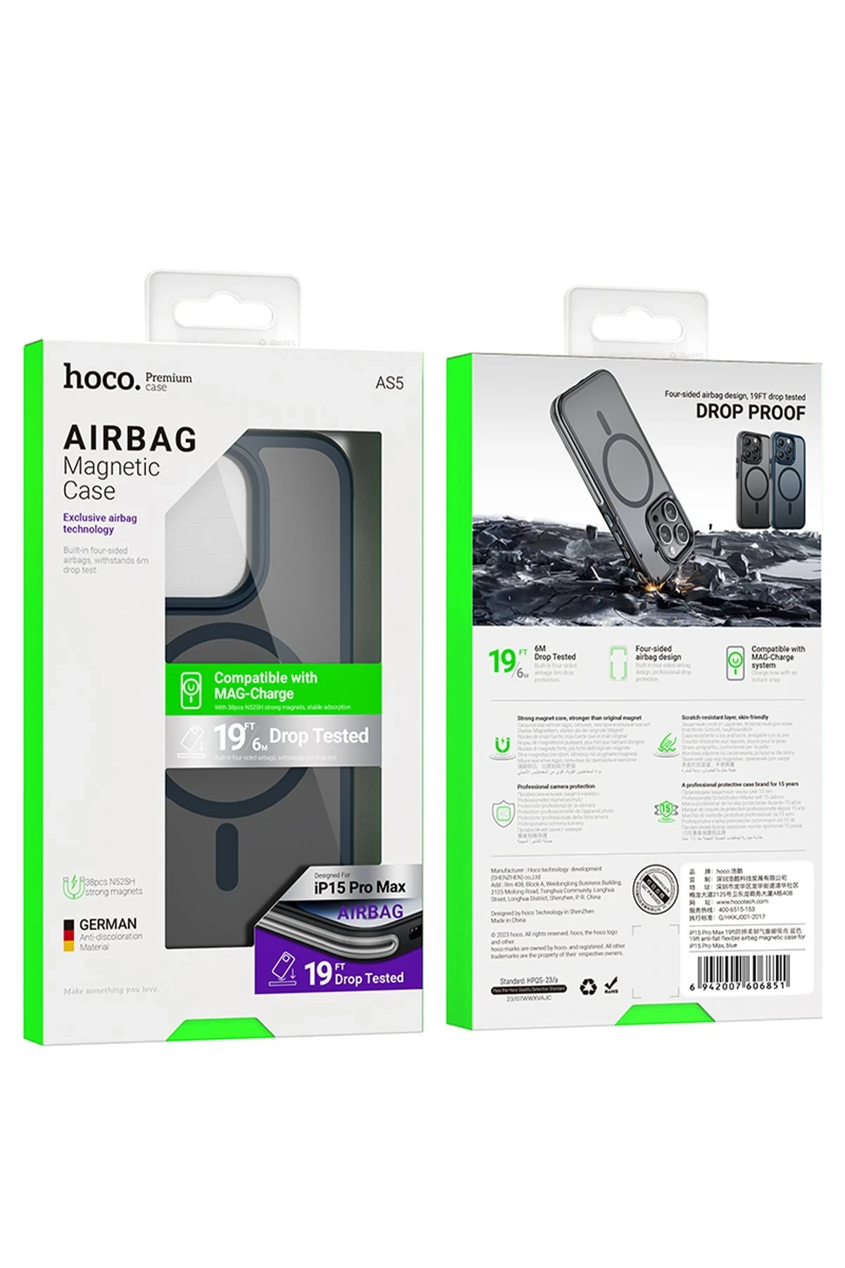 Hoco. iPhone 15 Pro Anti Fall Airbag Magsafe Kapak
